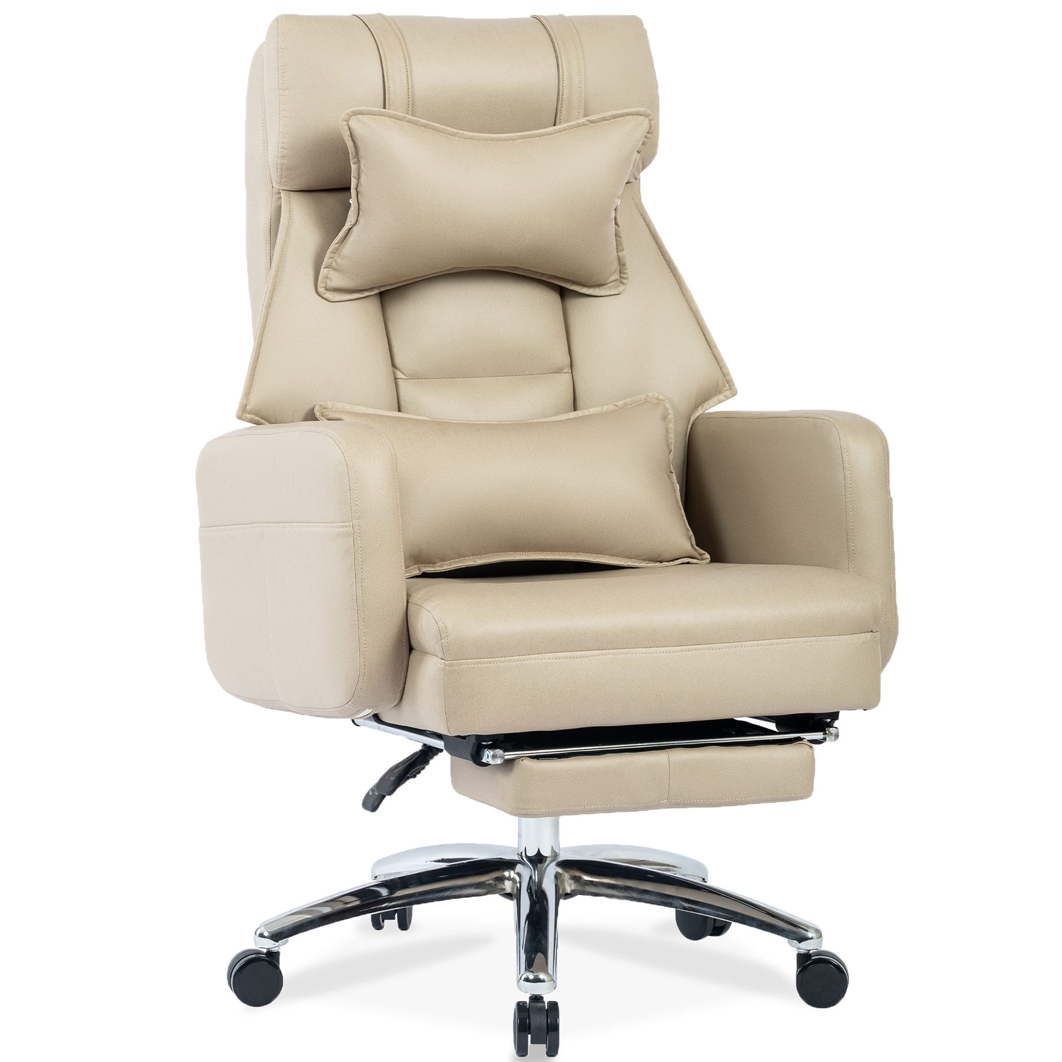 Bürostuhl XXL Chefsessel mit Fußstütze, Kopfstütze & Lendenstütze, max. 230 kg