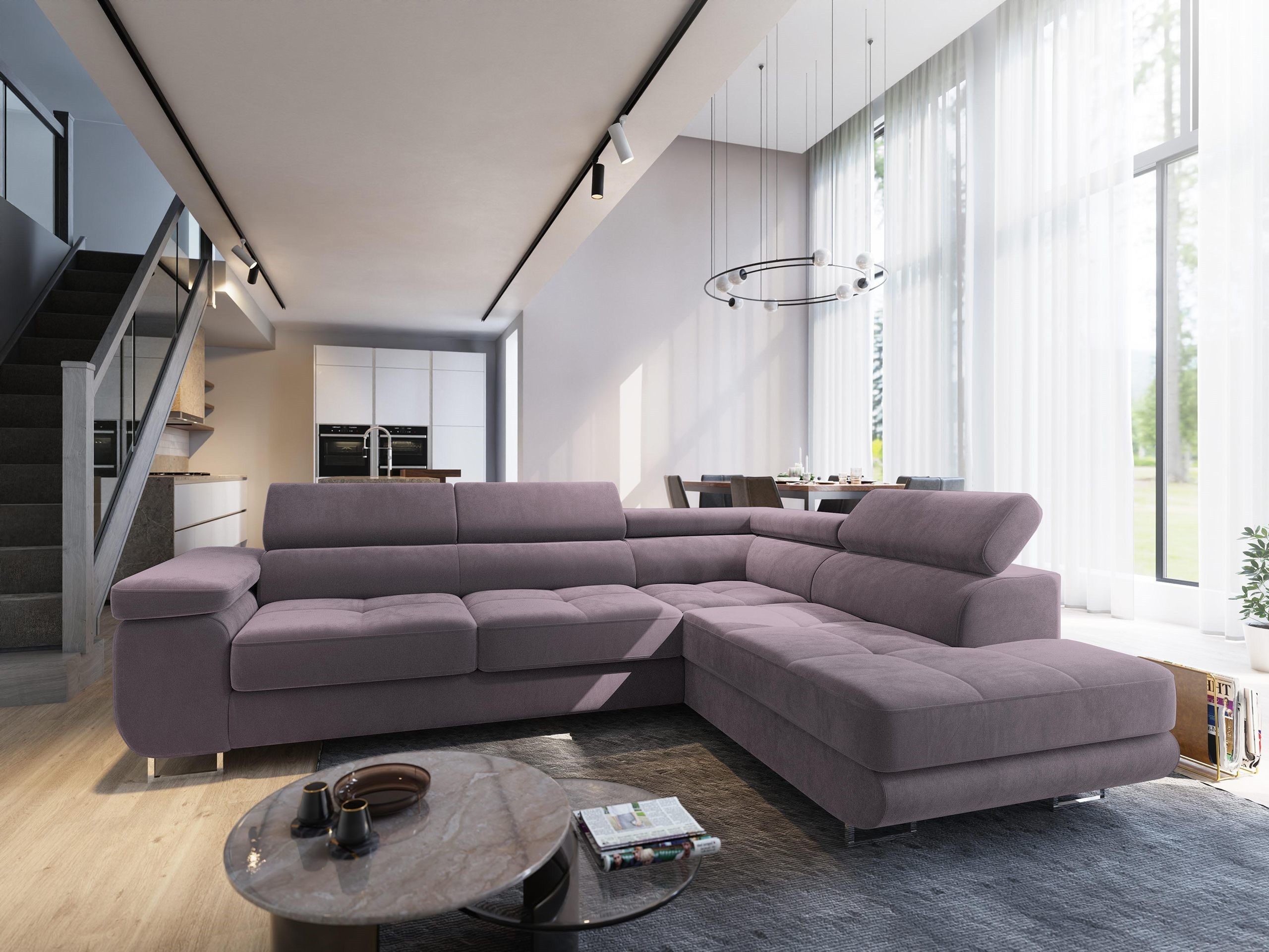 Masseno Ecksofa SELVA mit Schlaffunktion L-Form, Sofa mit Bettkasten günstig online kaufen