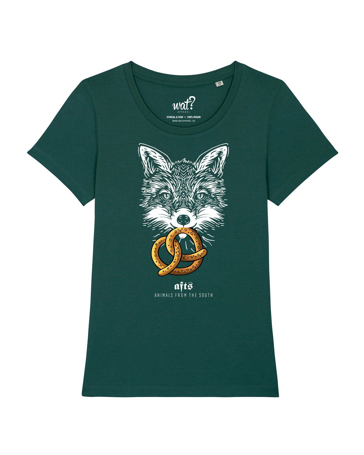 (1-tlg) Apparel wat? glazed [#afts] grün Fuchs Print-Shirt