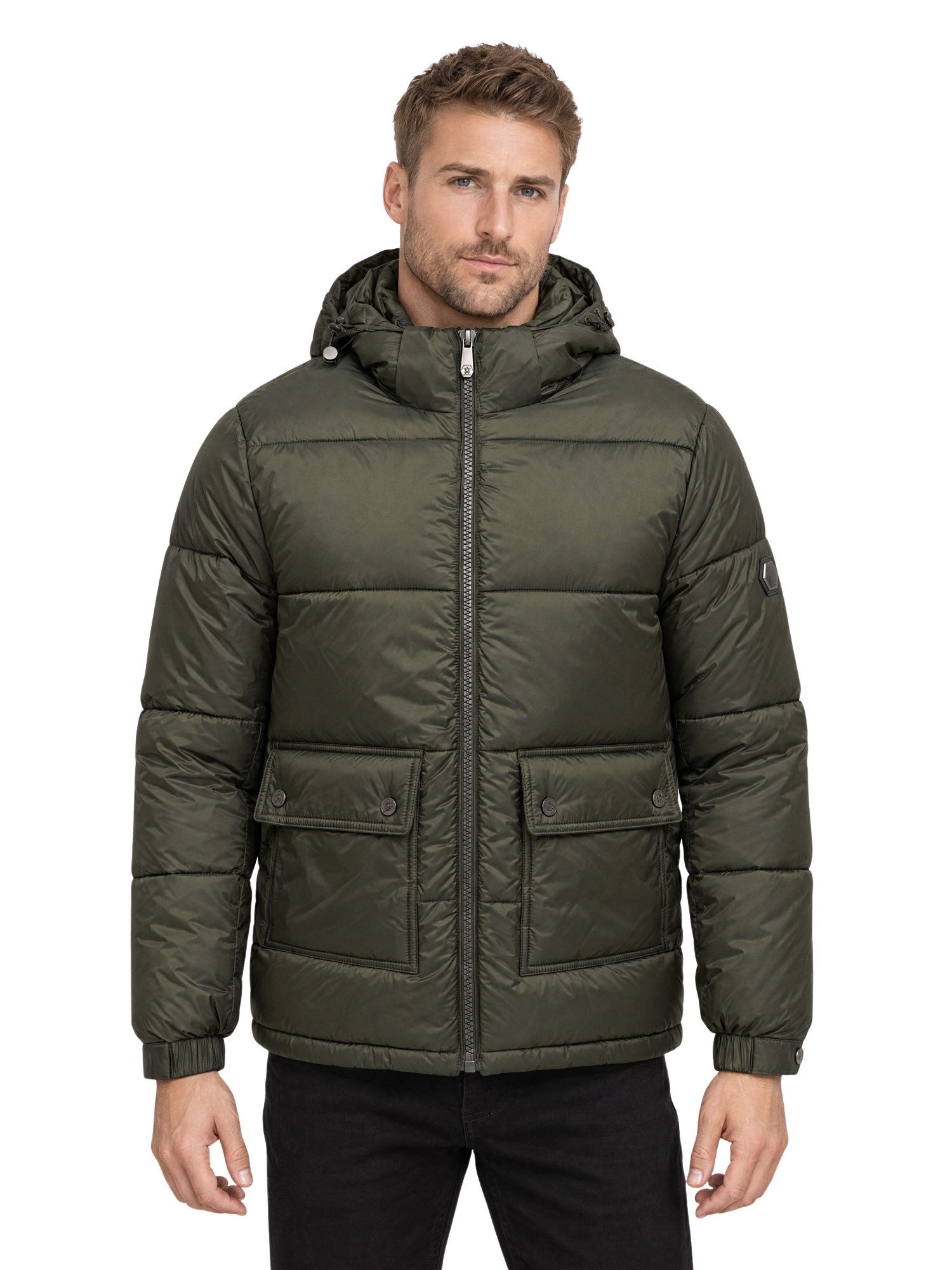 Tazzio Winterjacke A813 Gefütterte Steppjacke mit Kapuze, Pattentaschen und Innentasche