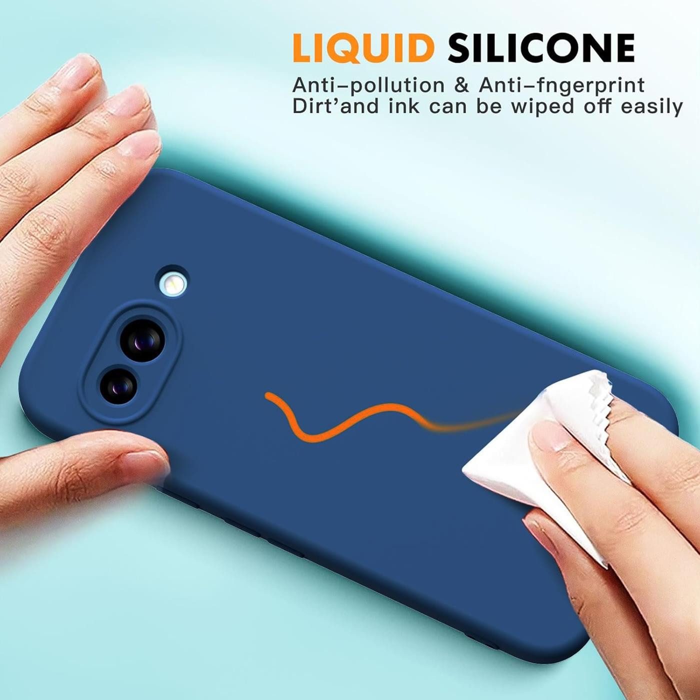 CoolGadget Handyhülle Silikon Colour Series Slim Case für Google Pixel 9a 6,3 Zoll, Hülle weich Handy Cover für Pixel 9a Schutzhülle Innenfleece – Bild 4 von 5
