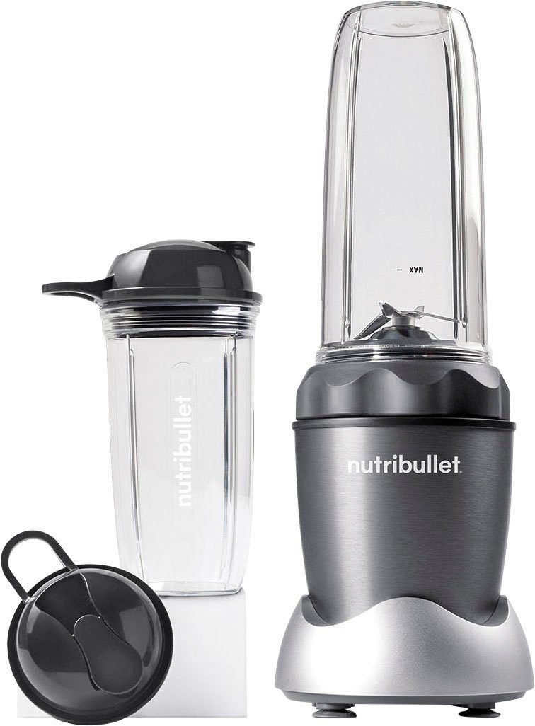 NB100DG, 2 Dunkelgrau To-Go nutribullet Multifunktionsmixer Trinkbecher, 1000 Standmixer, inkl. W, Smoothie-Maker