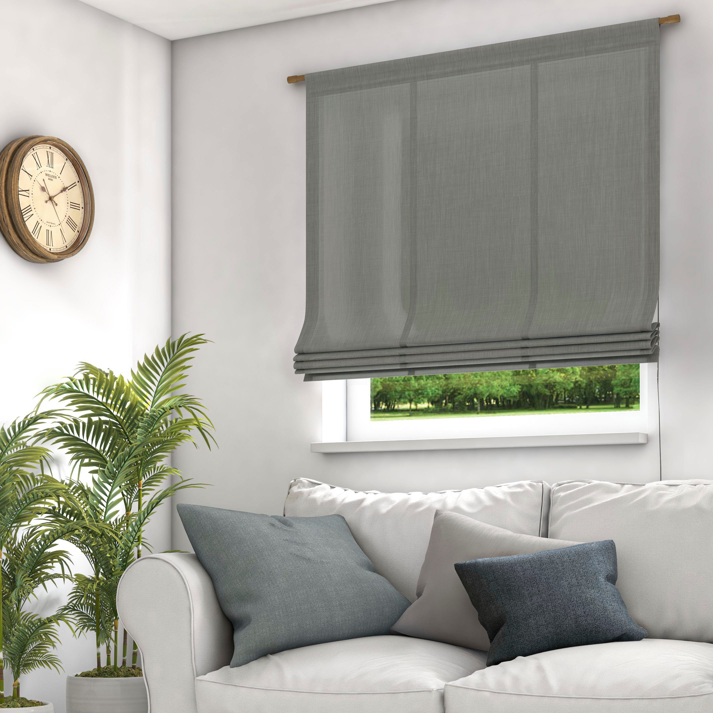 Neutex for you! Raffrollo Mara-ECO, mit Stangendurchzug, freihängend günstig online kaufen