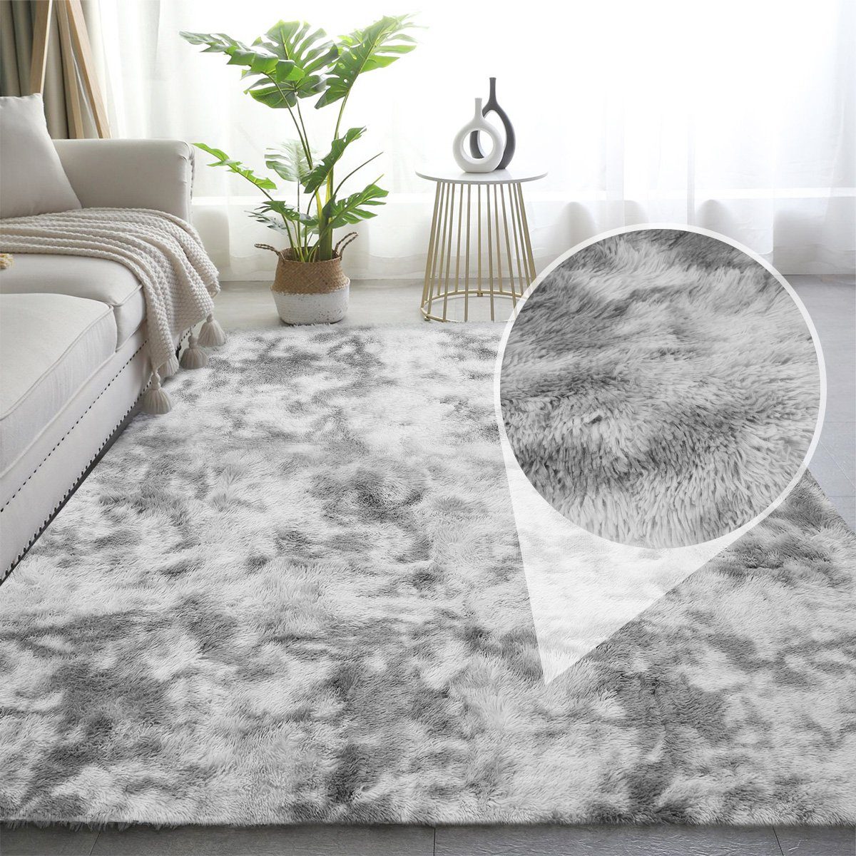 Simloveve Hochflor-Teppich, rechteckig, Höhe: 30 mm, günstig online kaufen