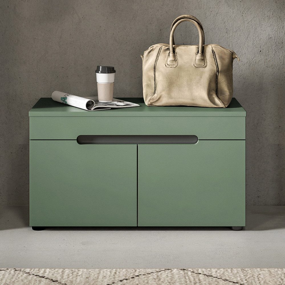 Lomadox Schuhbank CORTANA-158, 80 cm breit, Grün & Grau