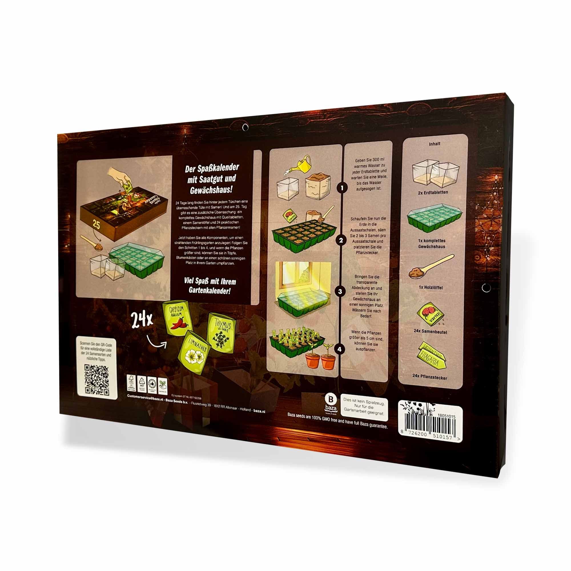 Baza House of Seeds Adventskalender Saatgut Adventskalender 2025 – 24 Samen günstig online kaufen