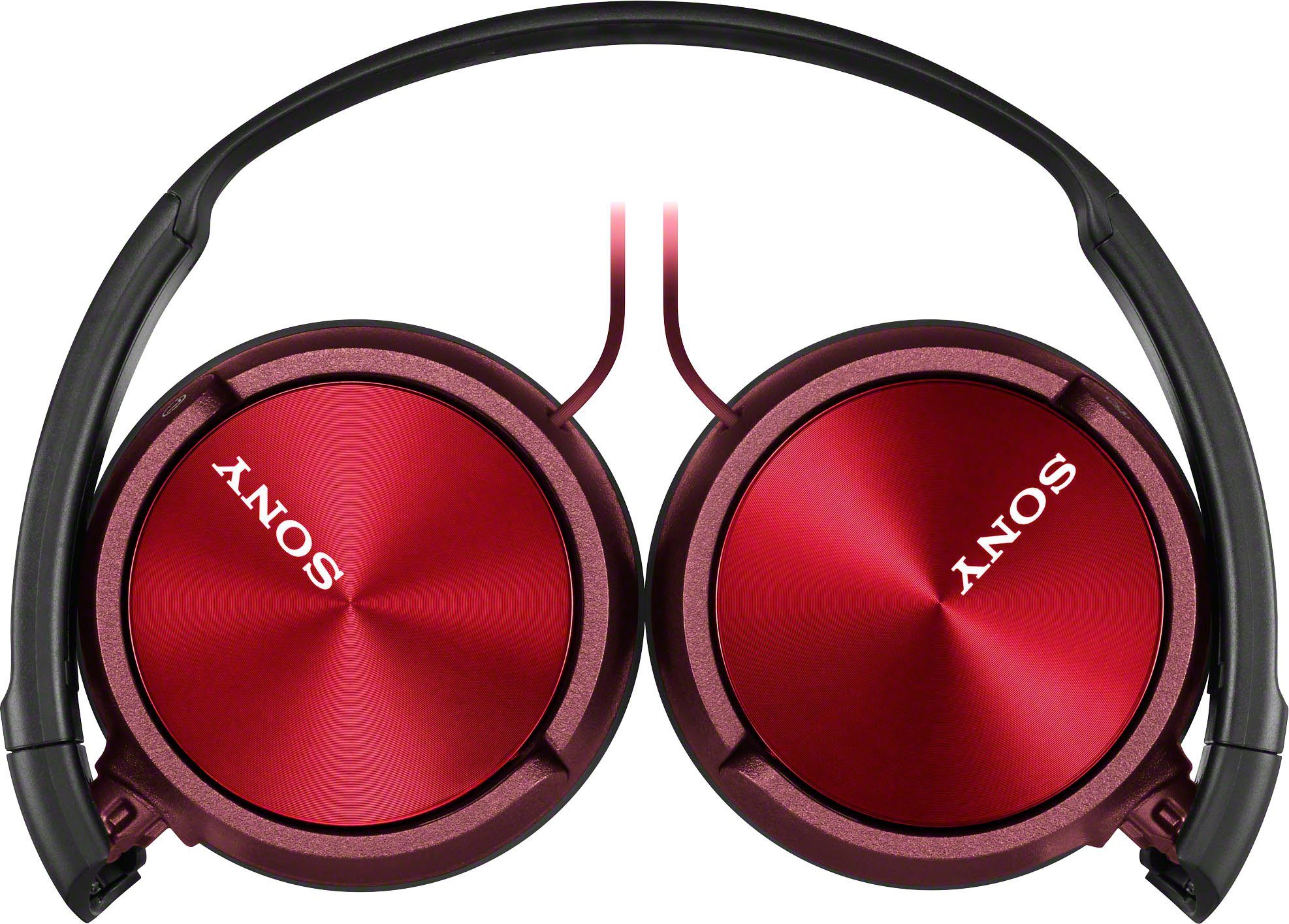 Sony MDR-ZX310AP Over-Ear-Kopfhörer rot Headset Funktion) (mit