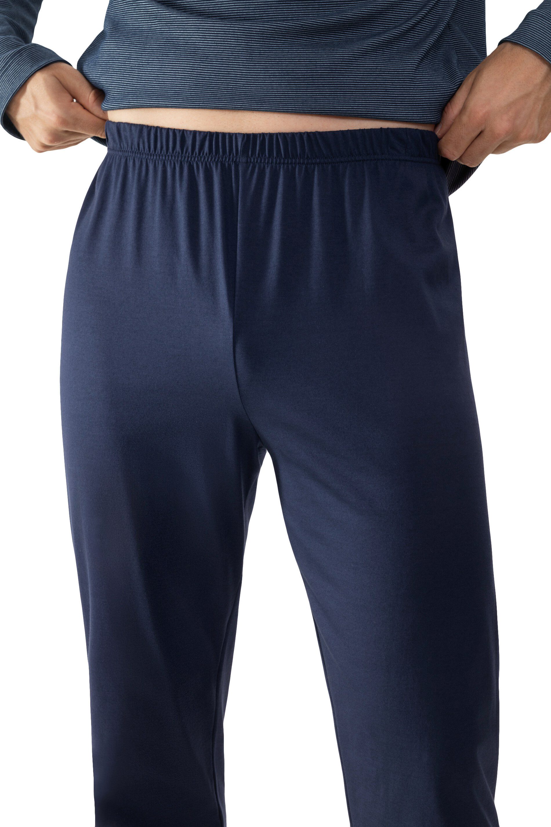 Mey Pyjama Bennison (2 tlg) Langarm, Brusttasche, Komfortbund