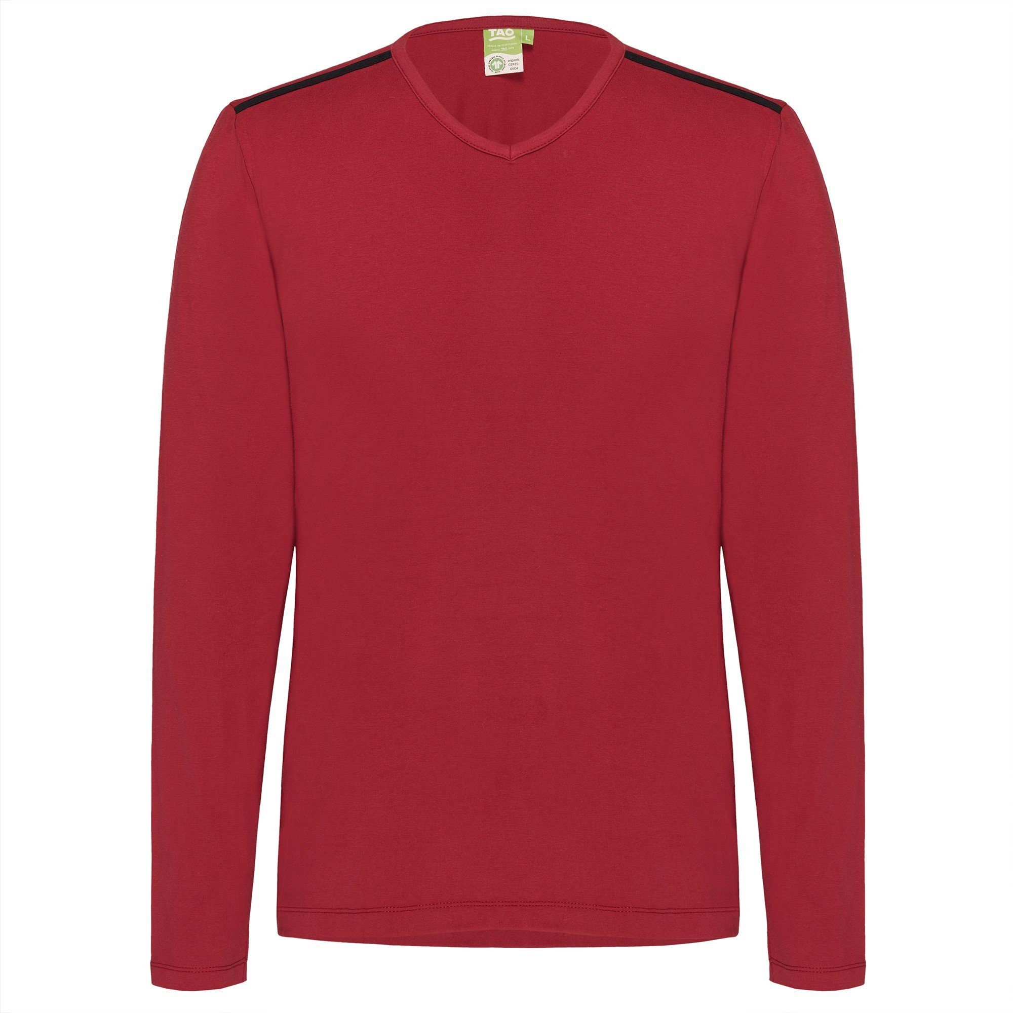 TAO Sweater Freizeitlongsleeve ECKY (1-tlg) dark red
