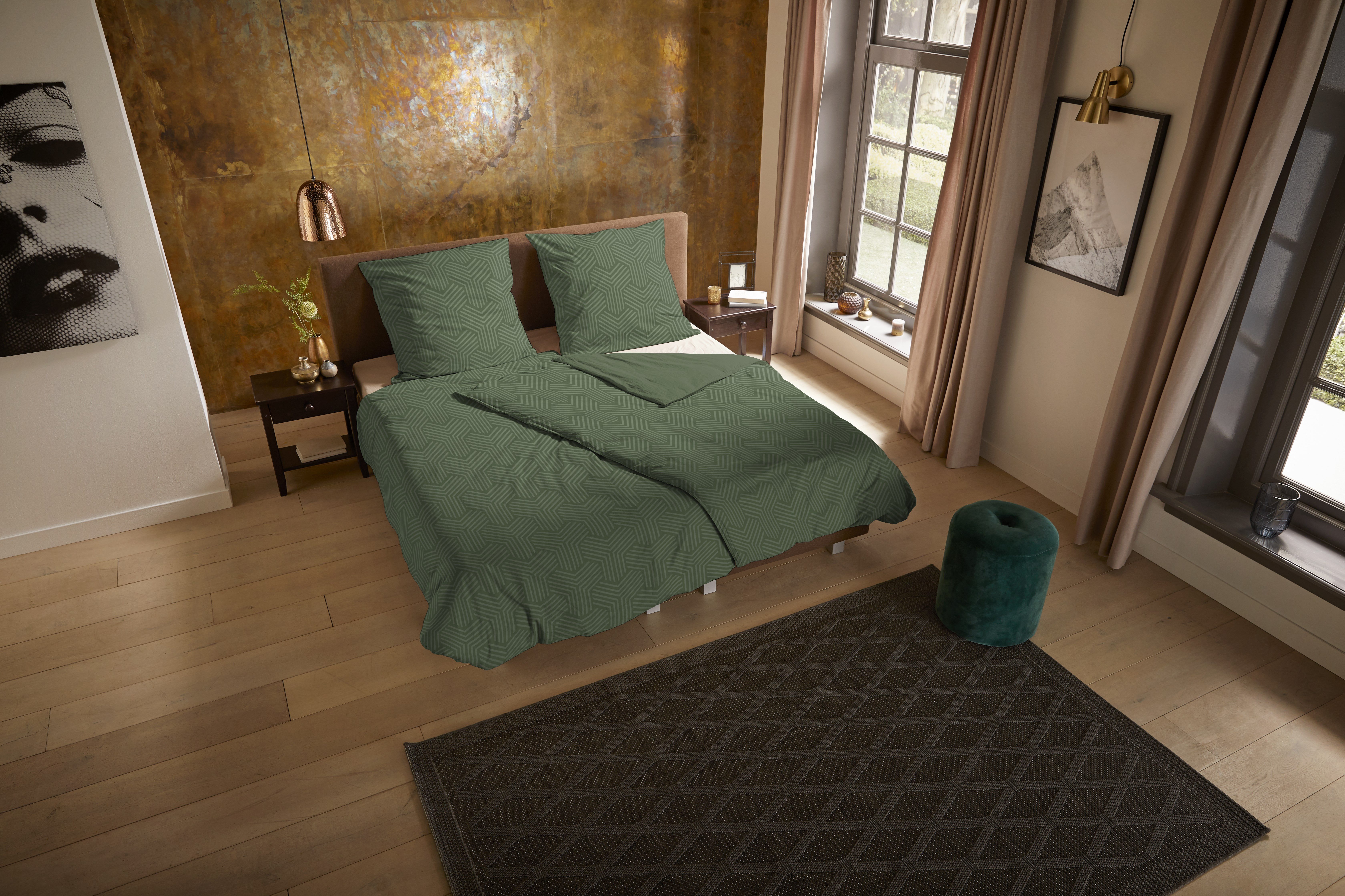 PURE luxury collection Wendebettwäsche Groningen, Microfaser, 2 teilig, Mikrofaser, Pflegeleicht, Reißverschluss, Wende, 3D, uni muster, weich