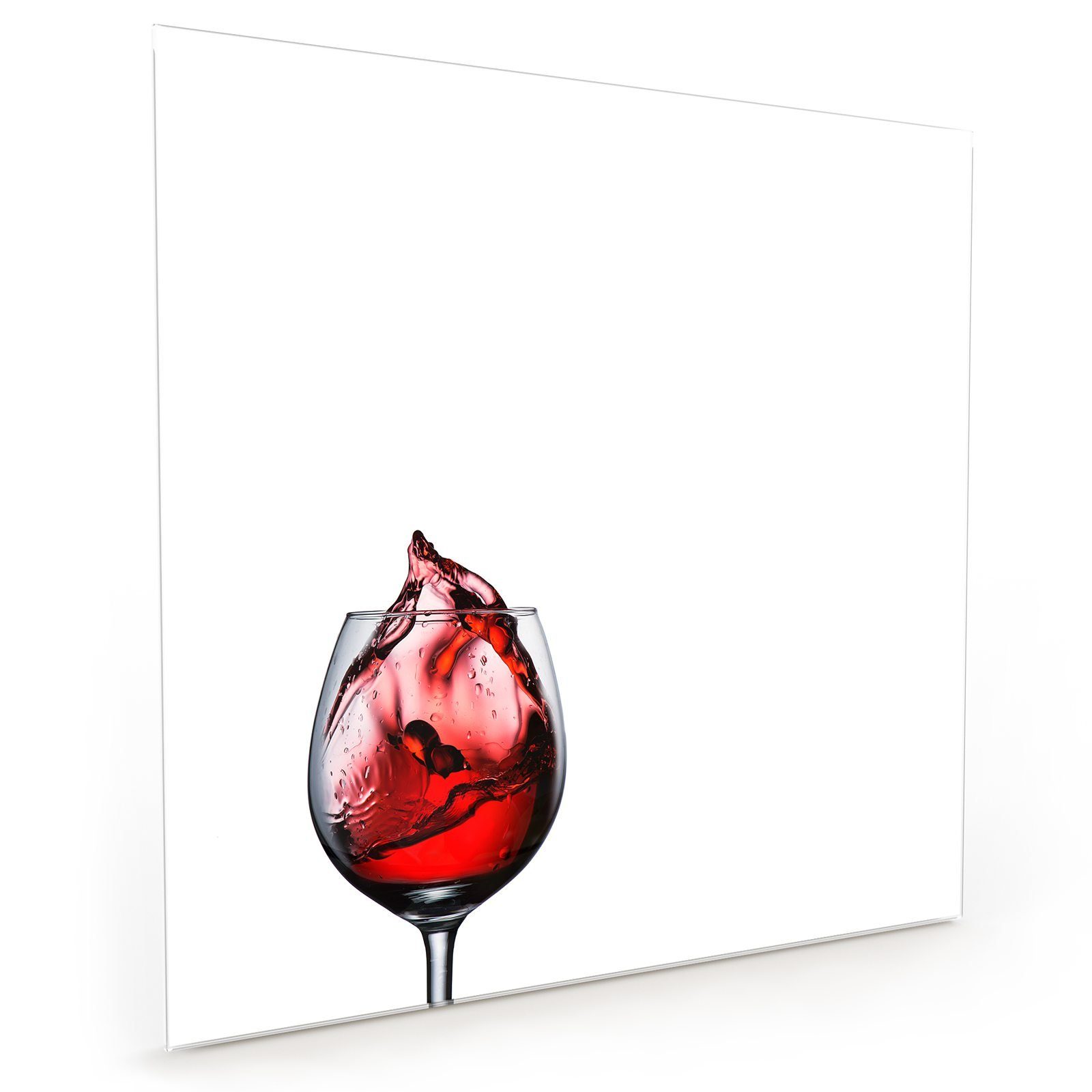 Küchenrückwand Glas Motiv Primedeco Spritzschutz mit Küchenrückwand Splash Rotwein