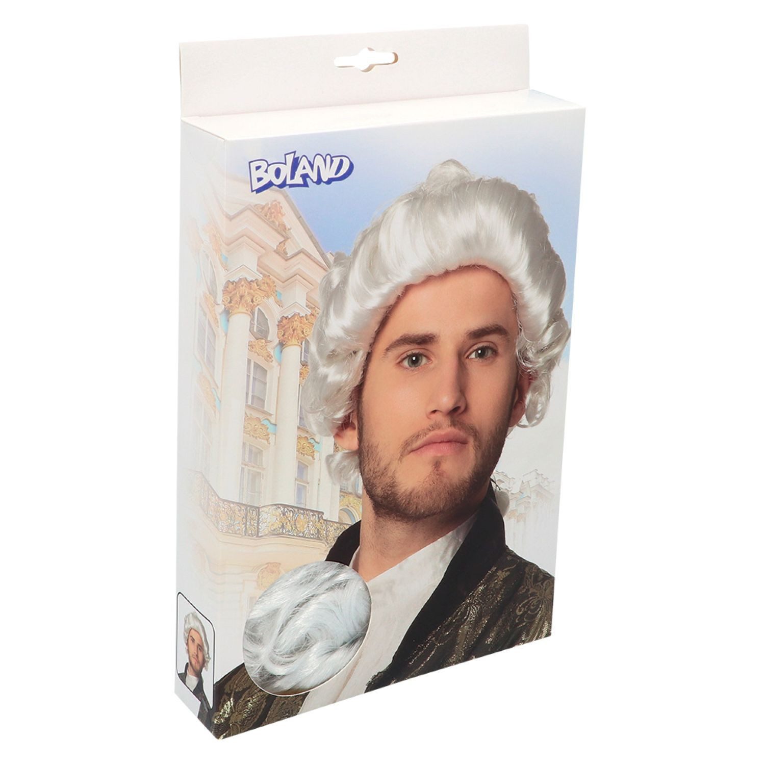Boland Kostüm-Perücke Perücke Barock für Herren, Weiß