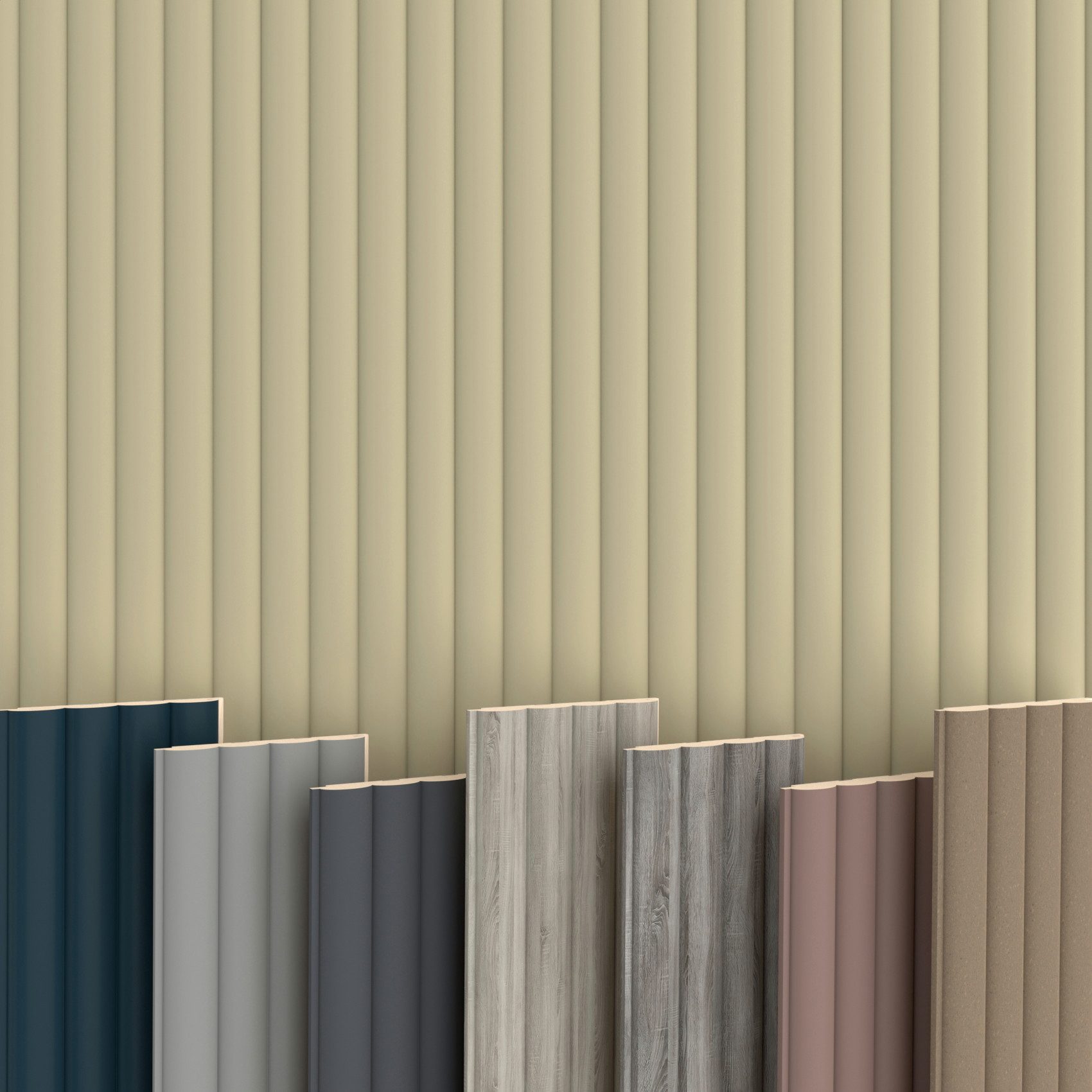 Hexim Wanddekoobjekt Wave De Luxe Palomino (Wave Lamellen 2,75m MDF Lamelle günstig online kaufen