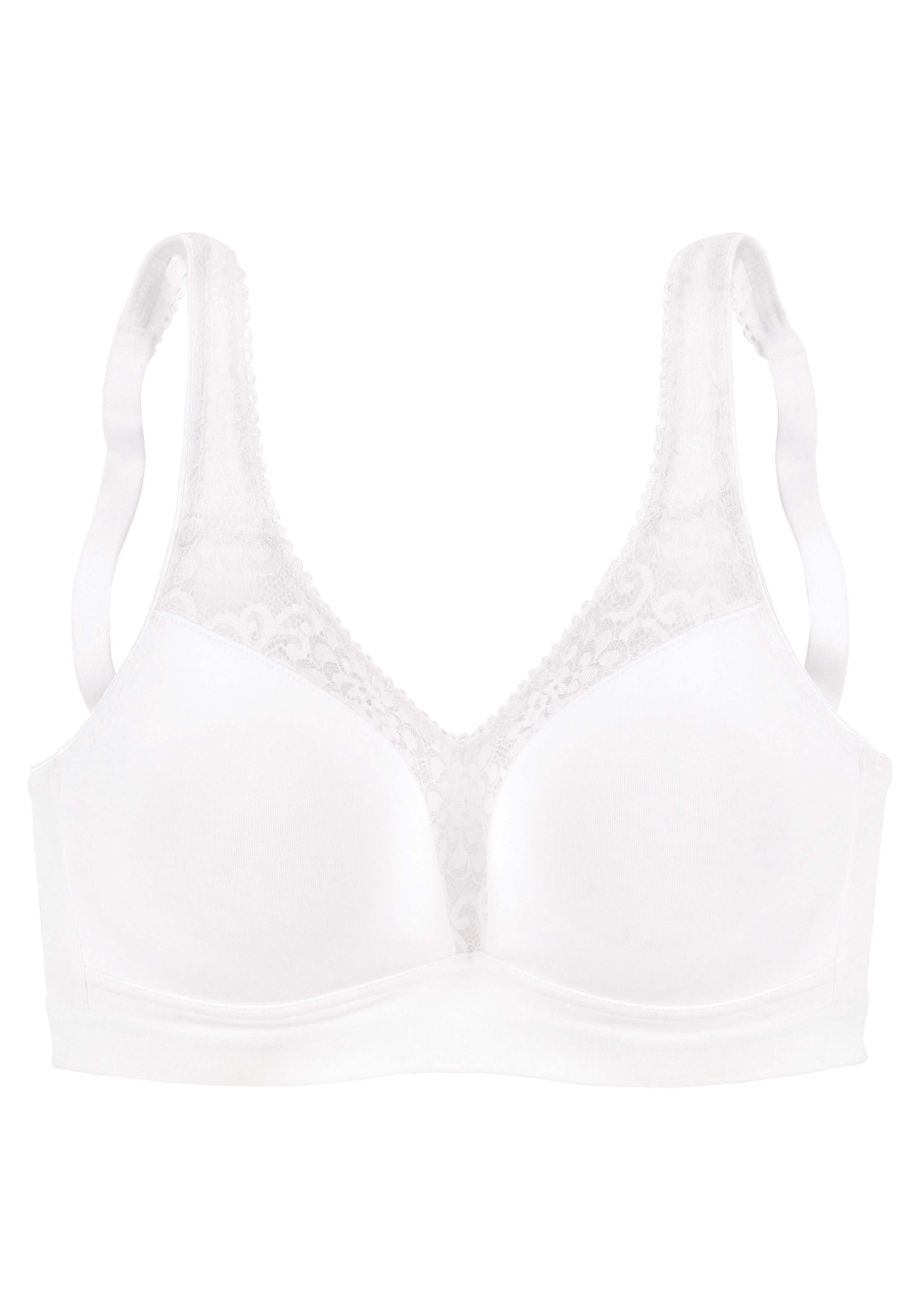 petite fleur Entlastungs-BH ohne Bügel, Baumwoll-Qualität– auch ideal für große Größen