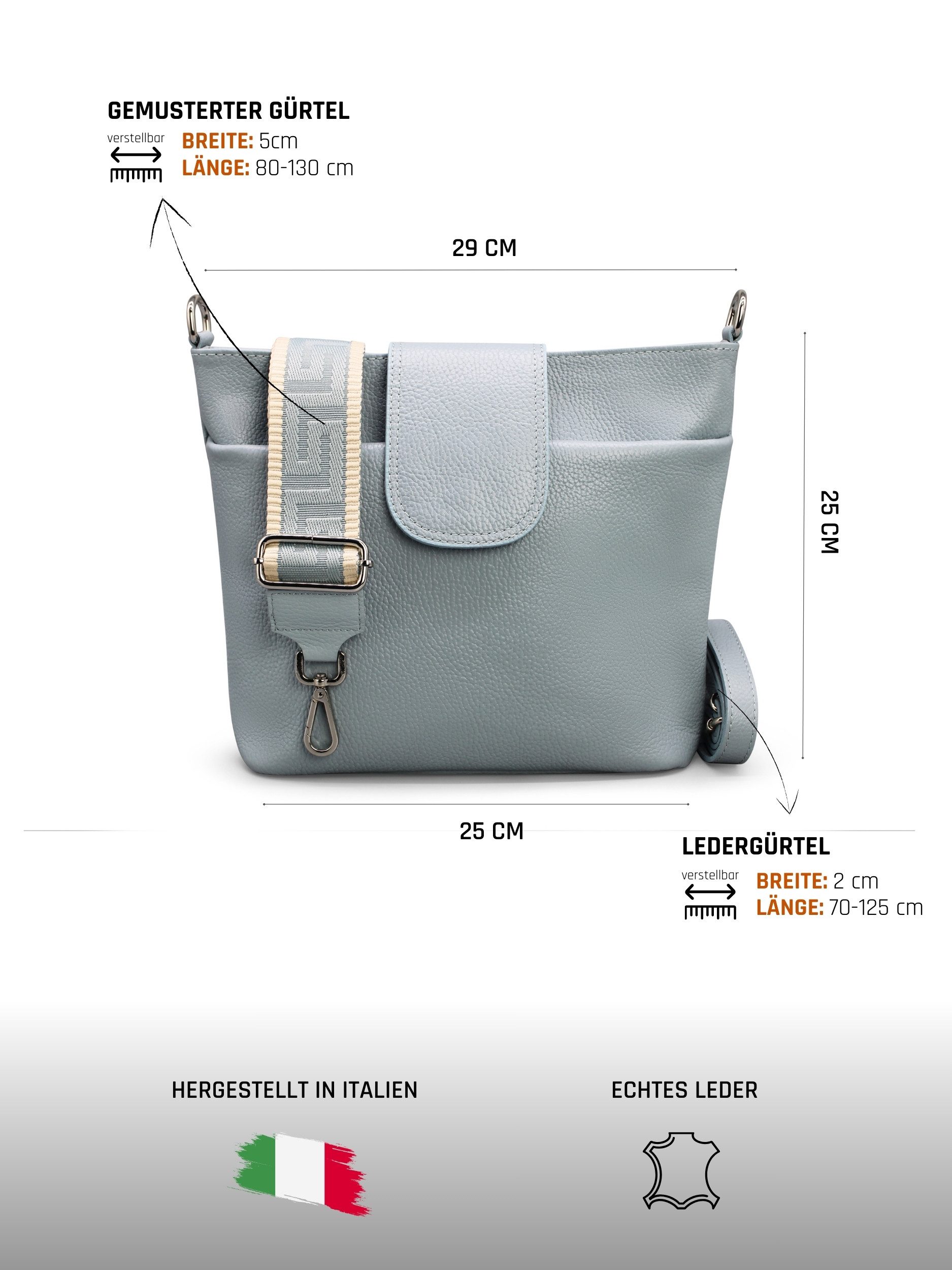 Adel Bags Schultertasche SARA Umhängetasche für Damen, Schultertasche aus E günstig online kaufen
