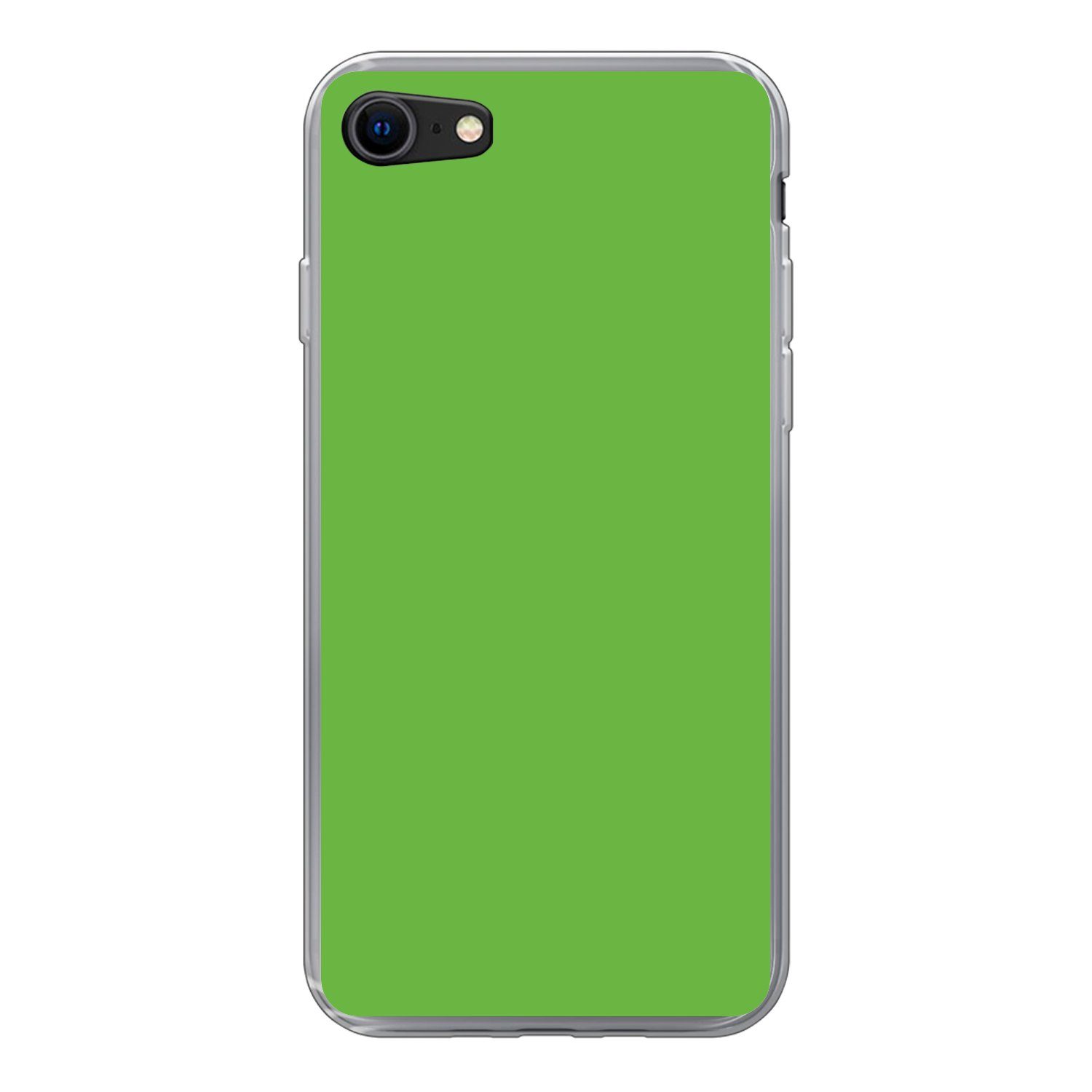 MuchoWow Handyhülle für Apple iPhone 8 Grün - Farben - Natur, Smartphone-Bumper, Print, Handy Schutzhülle Dünn