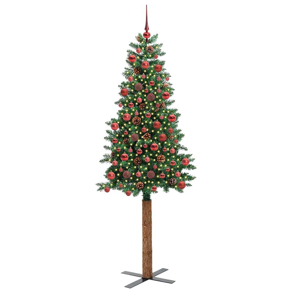 vidaXL Künstlicher Weihnachtsbaum Schlanker Weihnachtsbaum Grün 180 cm