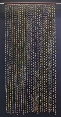 Türvorhang aus Bambus "Ring in Ring" 90x185 cm, Balkontür Insektenschutz Vorhang, Dekoleidenschaft, Stangendurchzug, halbtransparent, Fadenvorhang, Bambusvorhang, Raumteiler