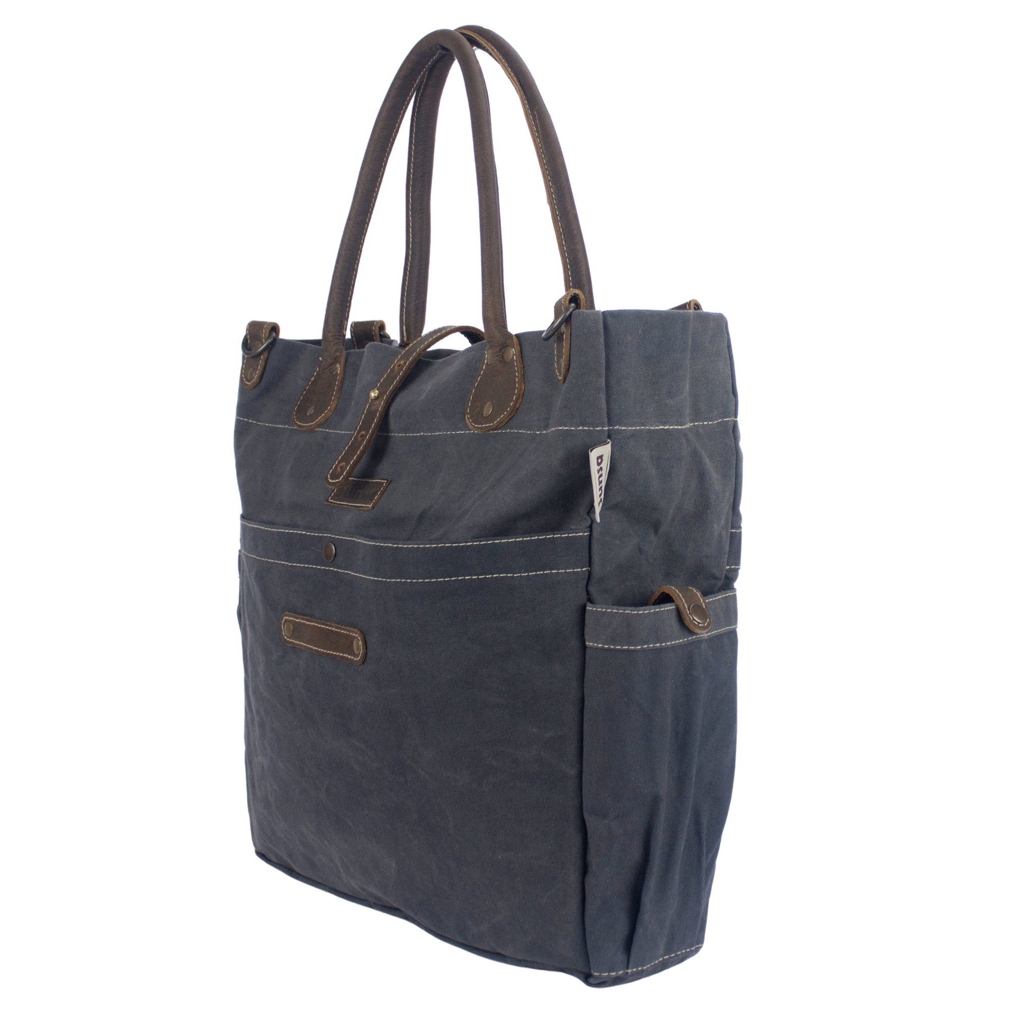 Sunsa Handtasche Damen Handtasche Canvas Schultertasche, Tasche mit Leder Handgriff, schlicht