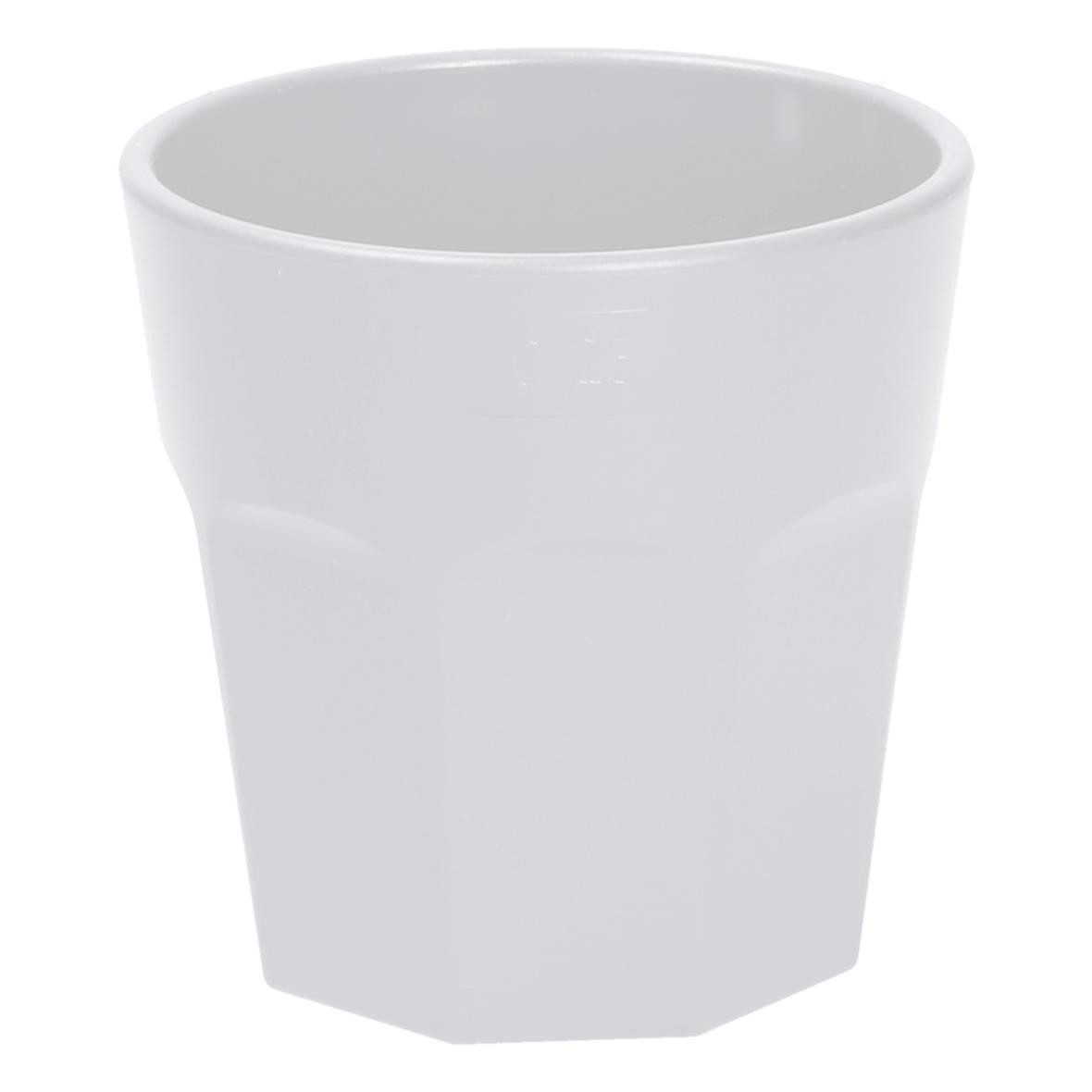 elasto Becher Kunststoff Trinkbecher 250ml Wasserbecher modernes Trinkglas, Made in Germany, Trinkglas, BPA-frei, 100% Recycelbar, Whiskeyglas