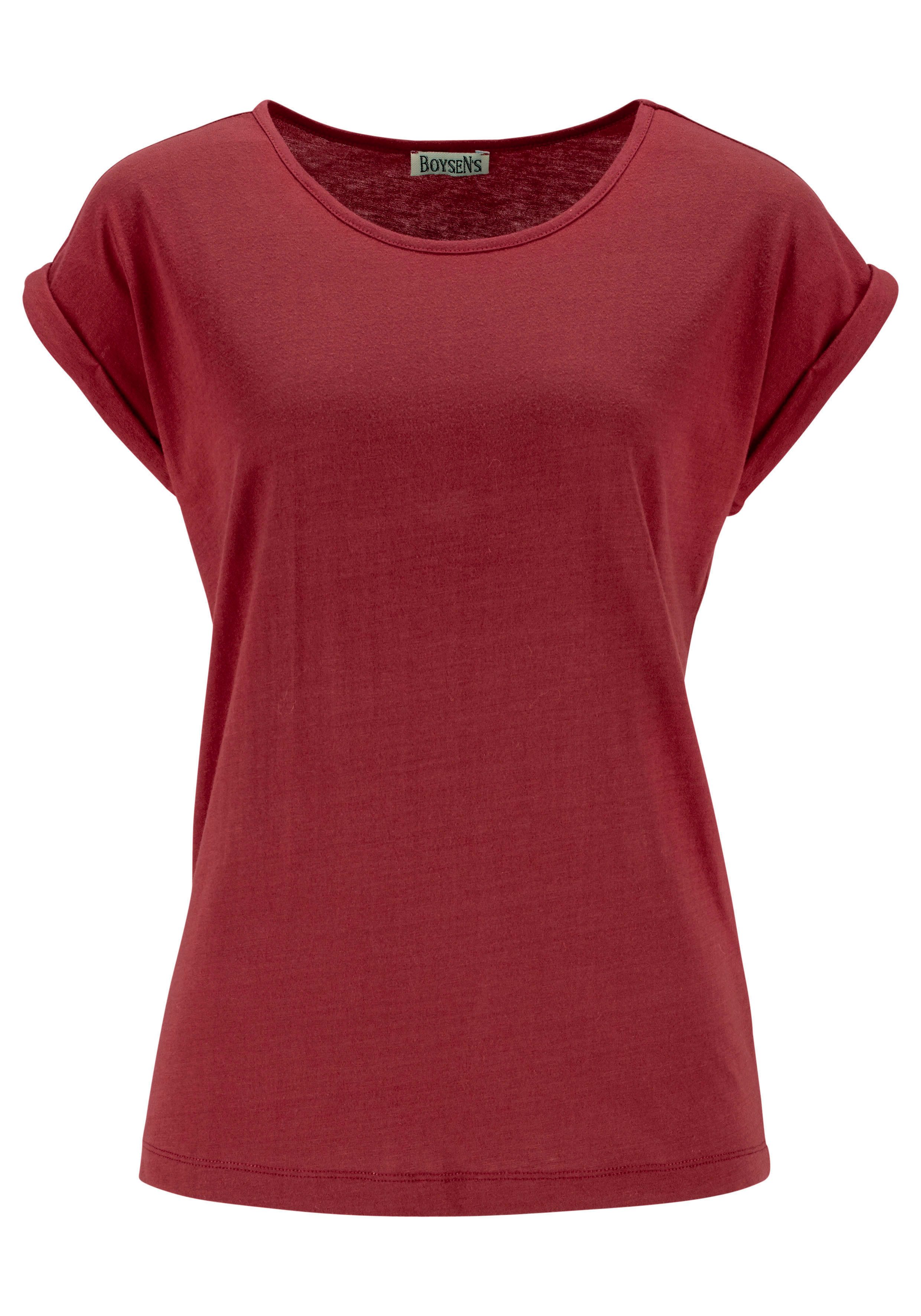 Boysen's T-Shirt Kurzarm, unifarben, Rundhals, für Freizeit und Alltag. Reduzierter Preis € 12,99. Unverbindliche Preisempfehlung € 14,99, (€ 12,99 pro 1 Stk)