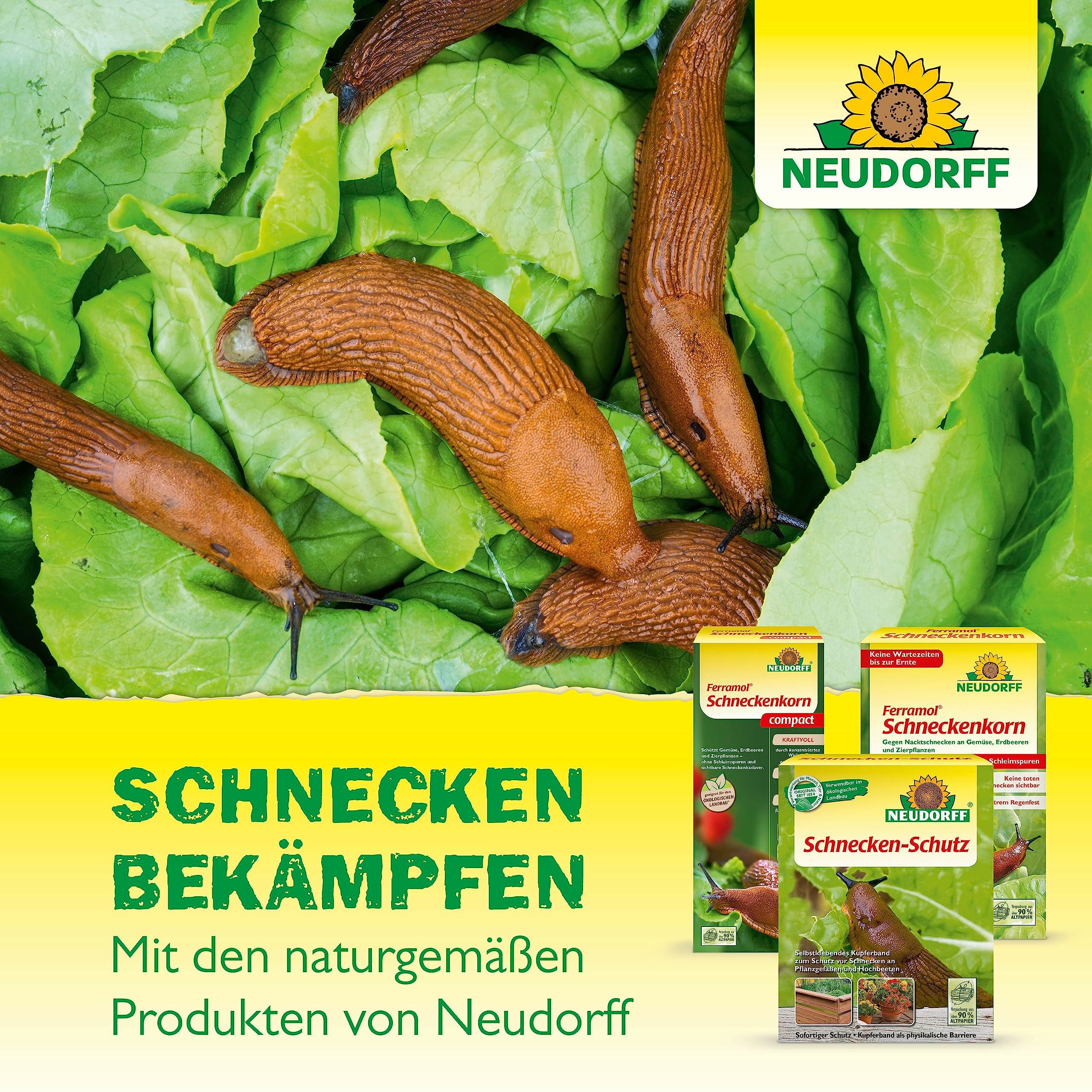 Neudorff Pflanzenstärkungsmittel Ferramol Schneckenkorn 2 kg für 400 m², schonend für Tiere & extrem regenfest durch neue Ködertechnologie, schneller & zuverlässiger Schneckenschutz gegen Nacktschnecken