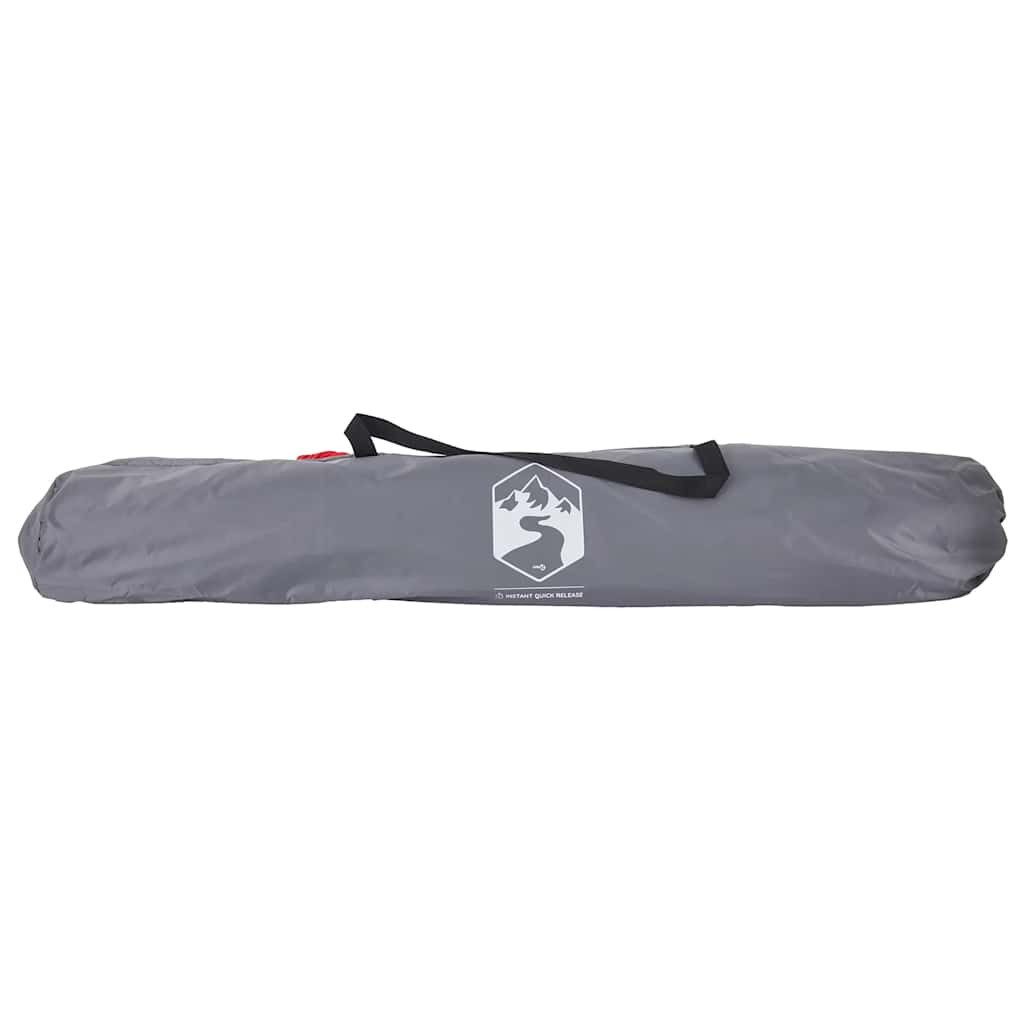 furnicato Strandmuschel Strandzelt Quick-Release 195x101x115 cm Grau, Sonnenschutz-Zelt mit Quick-Release-System und inkl. Tragetasche