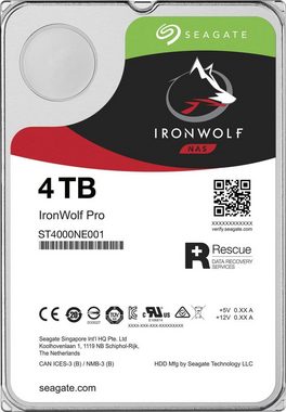 Seagate IronWolf Pro HDD-Festplatte (4 TB) 3,5" 214 MB/S Lesegeschwindigkeit, Bulk