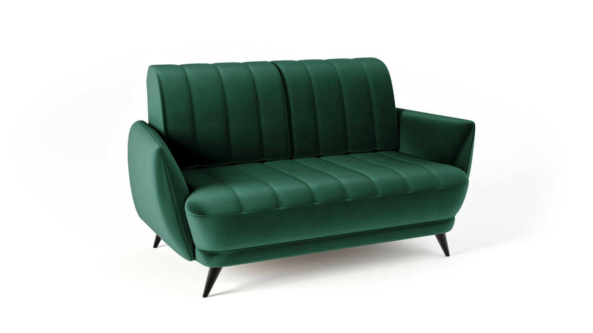 2-Sitzer Siblo - Zweisitziges Rolo Sofa 2 Zweisitzer-Sofa Elegantes Grün