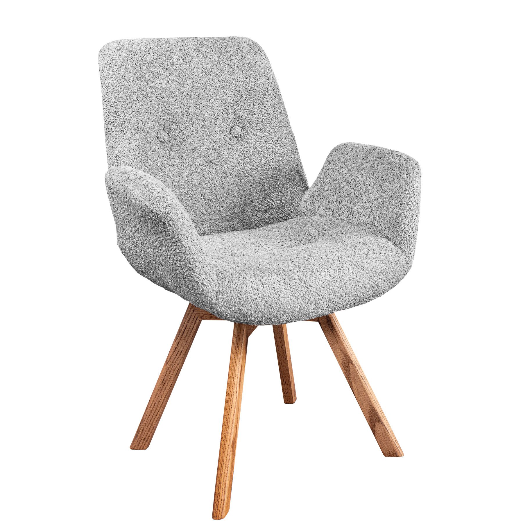 riess-ambiente Polsterstuhl BALTIC grau / natur (Einzelartikel, 1 St), Essz günstig online kaufen