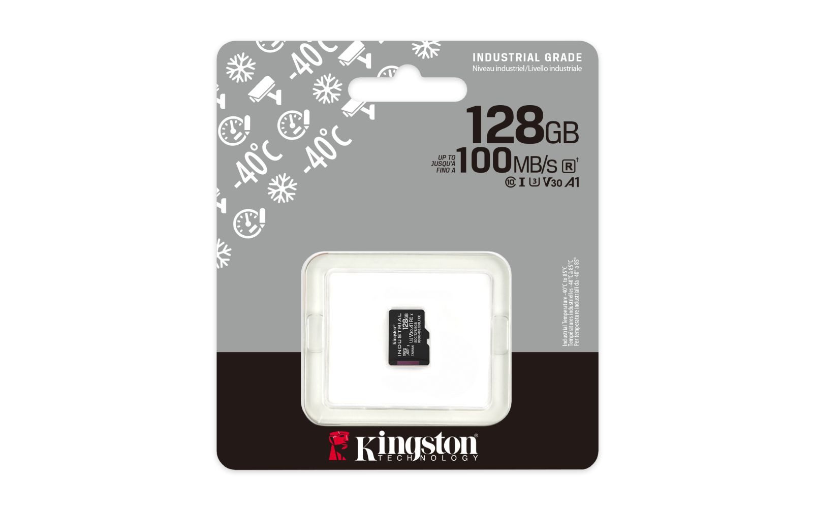 Kingston Technology 128GB microSDXC Industrial C10 A1 pSLC Karte Einzelpacku... Speicherkarte