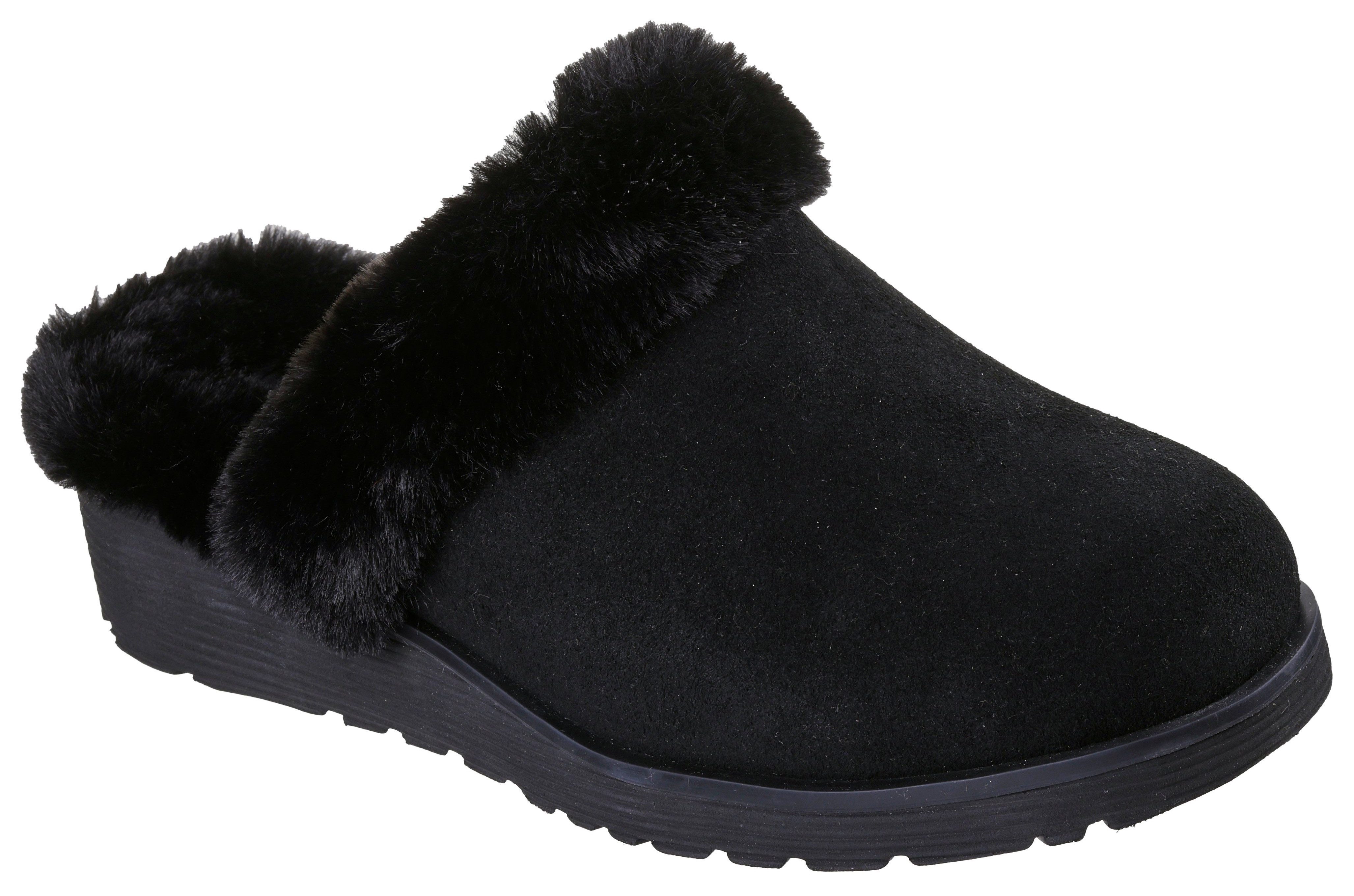 Skechers KEEPSAKES WEDGE-TIME TO CRUISE Hausschuh Pantoffel, Slipper mit Warmfutter