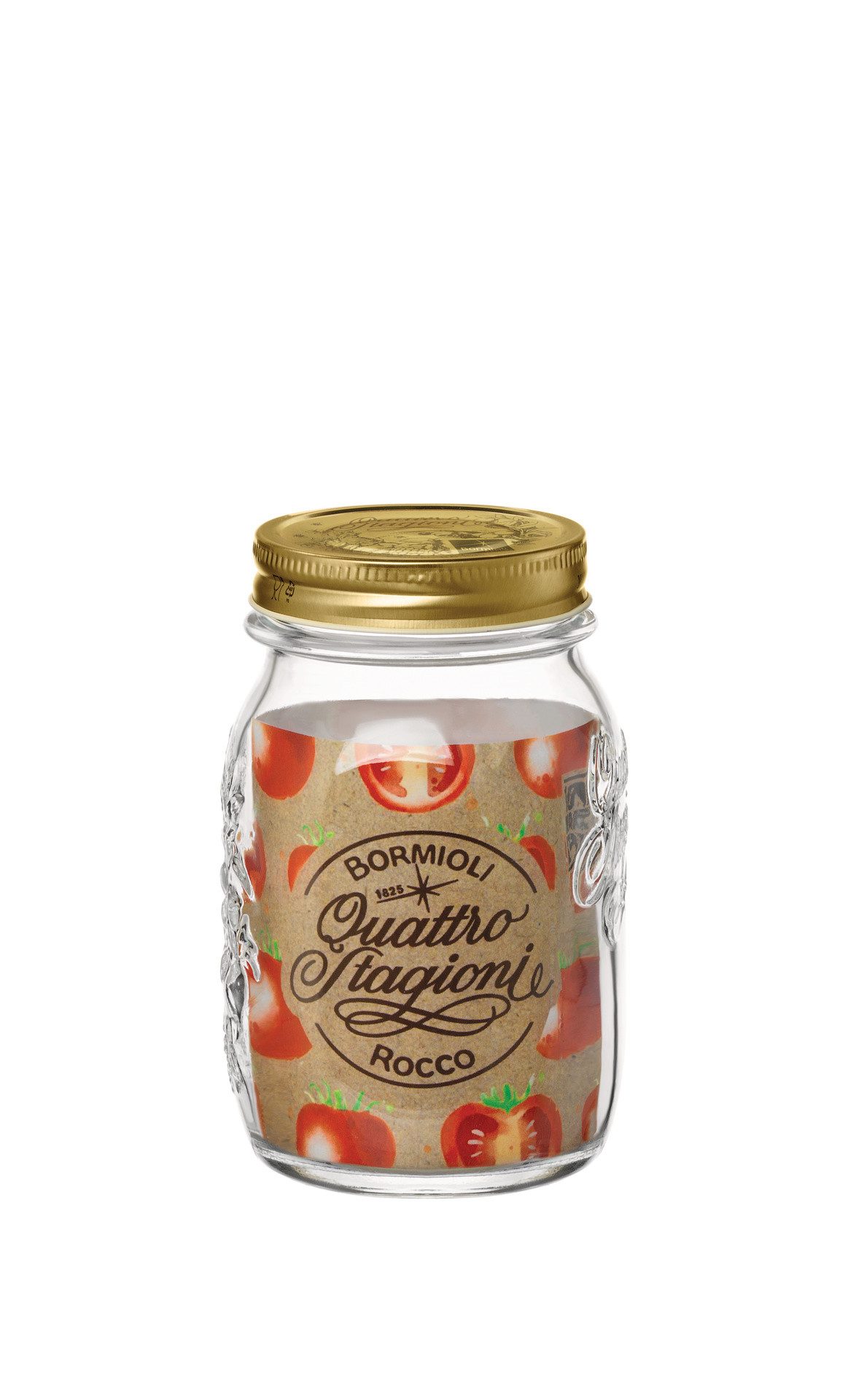Bormioli Rocco Einmachglas Bormioli Rocco Quattro Stagioni - Multifunktions-Glas Einmachglas 50cl, Glas Made in Italy, (1-tlg), Vielseitiges Glas für Aufbewahrung, Getränke oder Vorräte