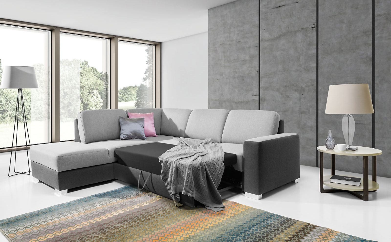 JVmoebel Ecksofa Vielseitiges Schlafsofa im Wohnzimmer - Polster Sitzgarnitur, Made in Europa