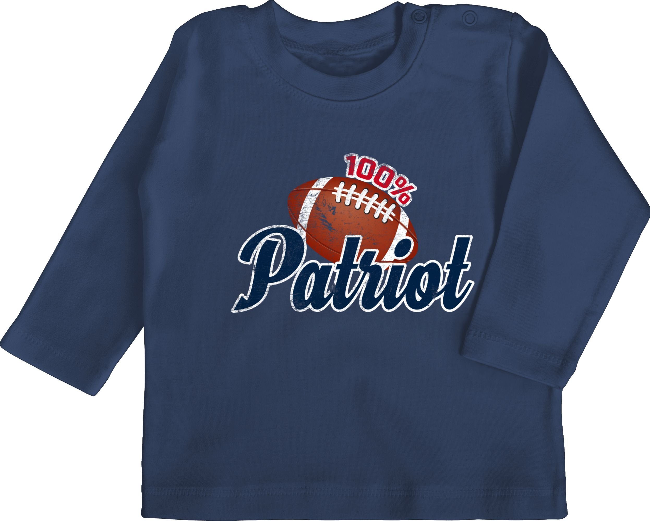 Shirtracer T-Shirt 100% Patriot Sport & Bewegung Baby 1 Navy Blau