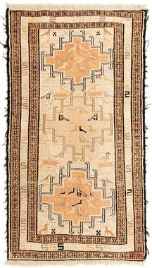 Wollteppich Kelim - Oriental - 107 x 63 cm - beige, morgenland, rechteckig, Höhe: 4 mm, Wohnzimmer, Einzelstück