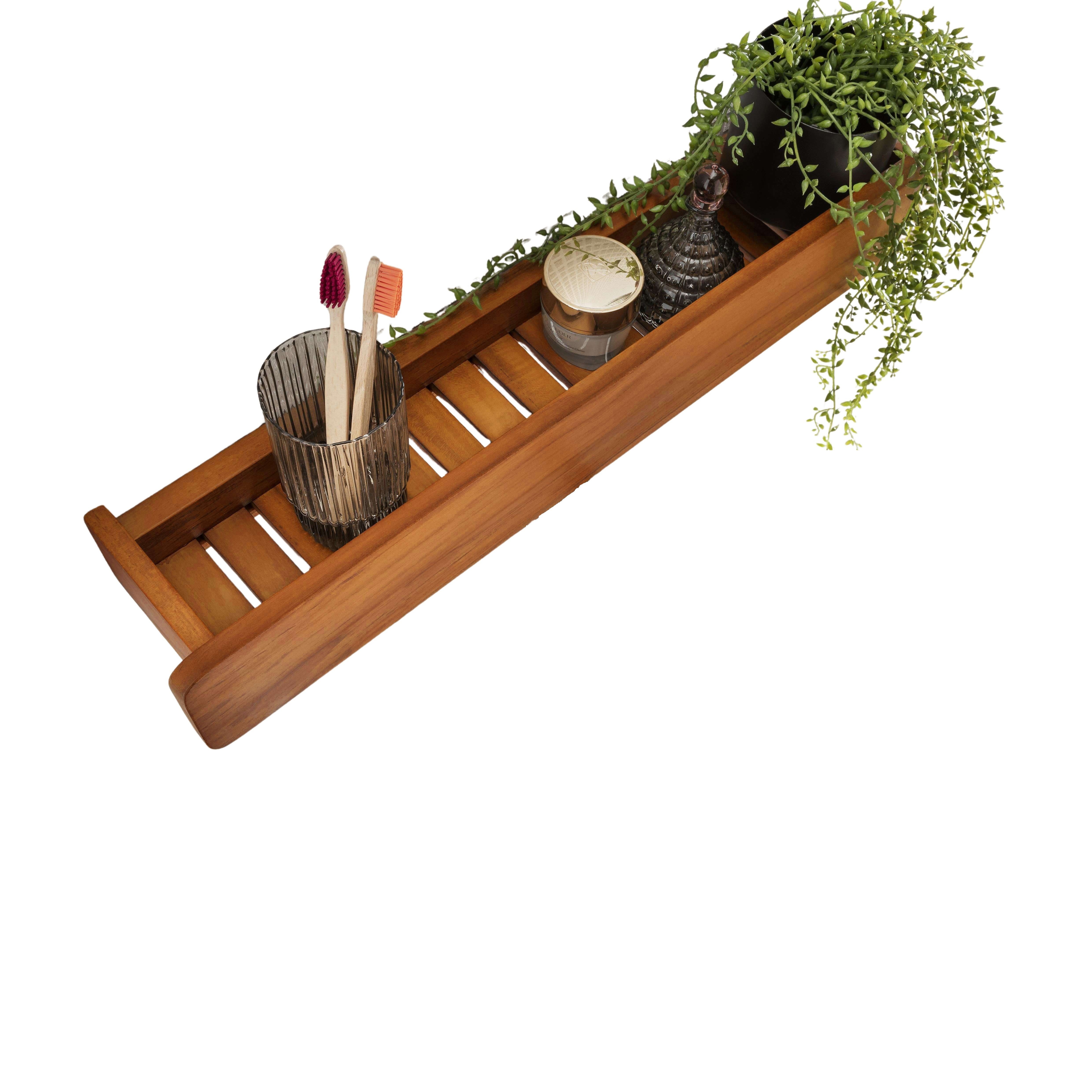 Destiny Wandboard SPA & LIVING, Ausführung nach Wahl, 64 x 13 x 10 cm, Teak