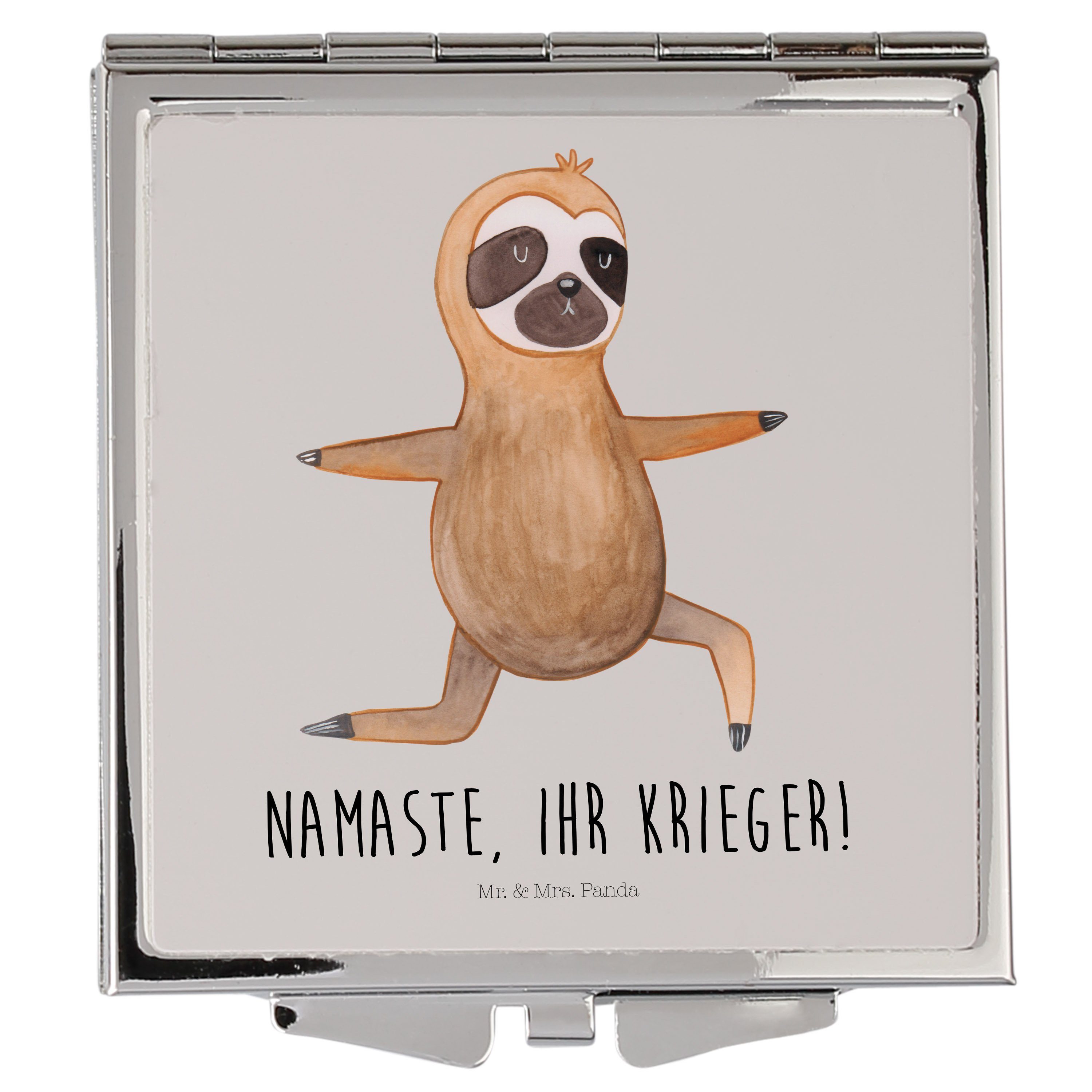 Spi Yoga (1-St) Panda Mrs. Pastell Geschenk, - - & Meditation, Mr. Faultier Handtasche, Kosmetikspiegel Grau