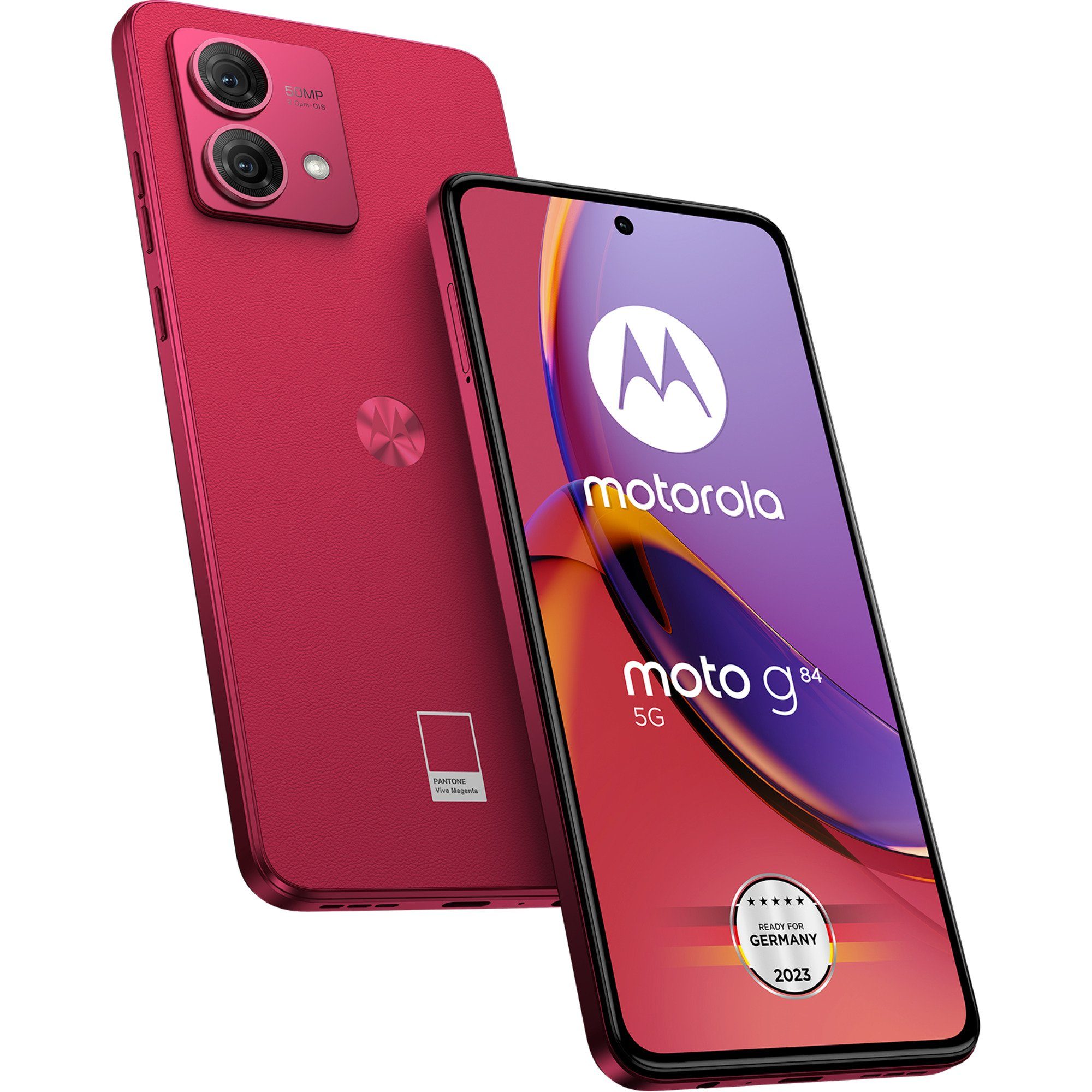 Motorola Motorola g84 5G 256GB, Handy, (Viva Magenta, Smartphone (50 MP MP Kamera)
