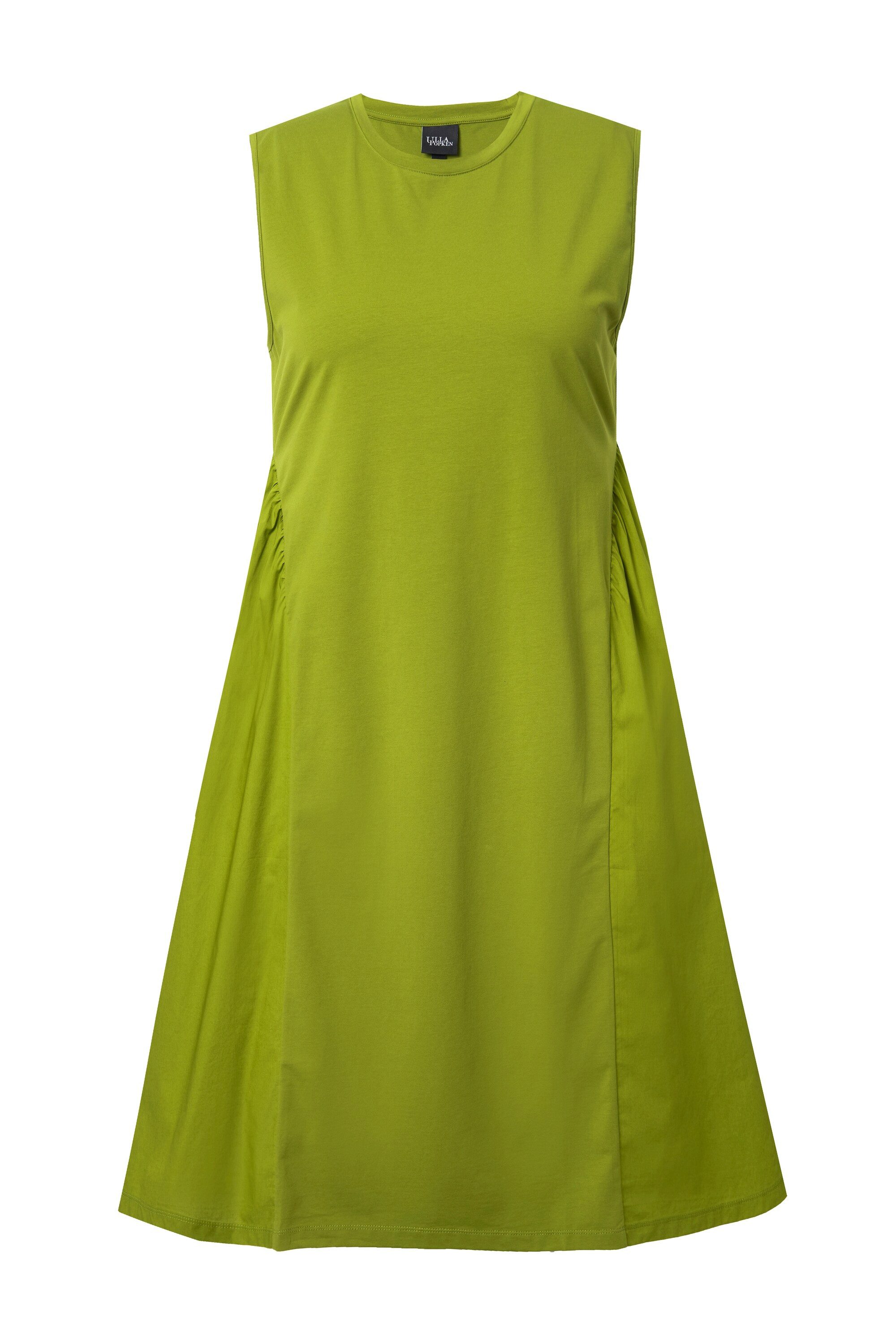 Ulla Popken Midikleid Kleid Materialmix A-Linie günstig online kaufen