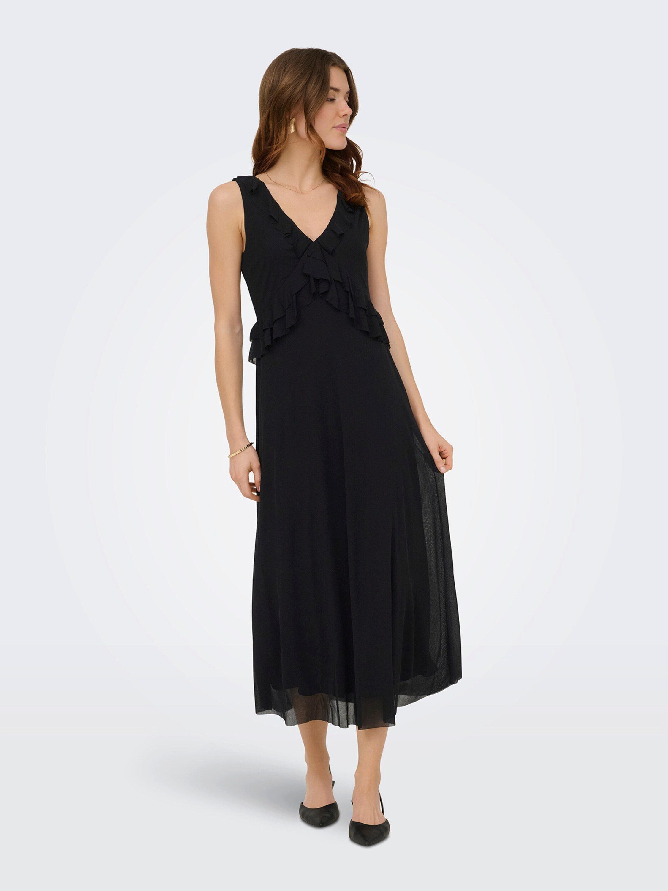 ONLY Maxikleid ONLKazel (1-tlg) Rüschen