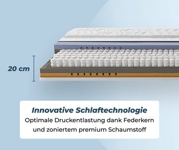 Federkernmatratze Duo Wendematratze, liegegut, 20 cm hoch, Wendematratze mit 2 Härtegraden