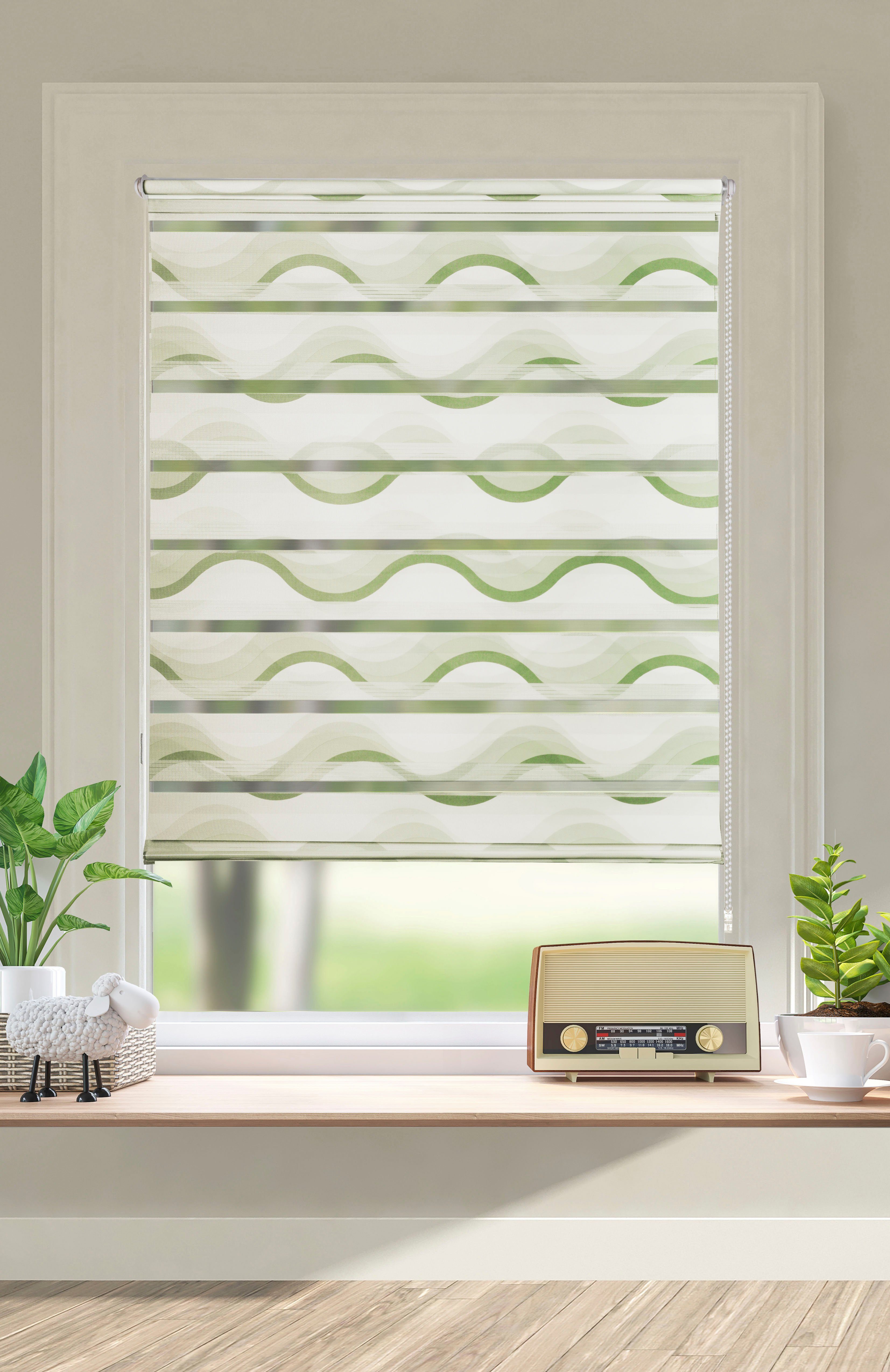 Doppelrollo Welle, my home, Lichtschutz, ohne Bohren, freihängend, Klemmfix günstig online kaufen
