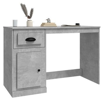 vidaXL Schreibtisch Schreibtisch mit Schublade Betongrau 115x50x75 cm Holzwerkstoff