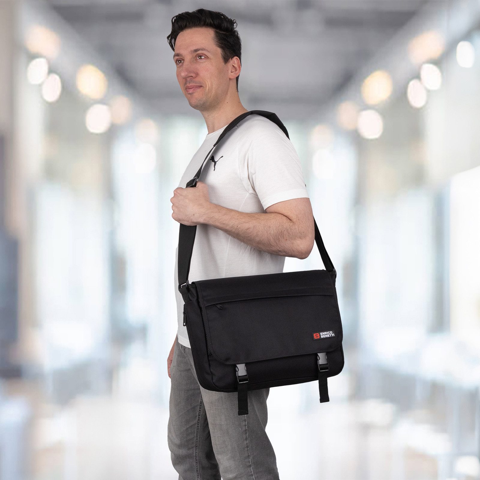 EAAKIE Umhängetasche Arbeitstasche Umhängetasche Messenger BagBase Herrentasche, als Schultertasche, Umhängetasche tragbar – Bild 3 von 5