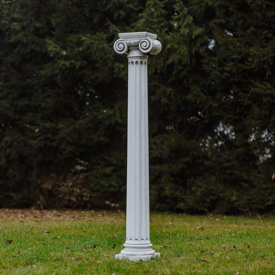 gartendekoparadies.de Gartensockel Ionische Steinsäule Tempel der Athene Steinguss 211 cm, 32x32x211 cm, Frostsicher