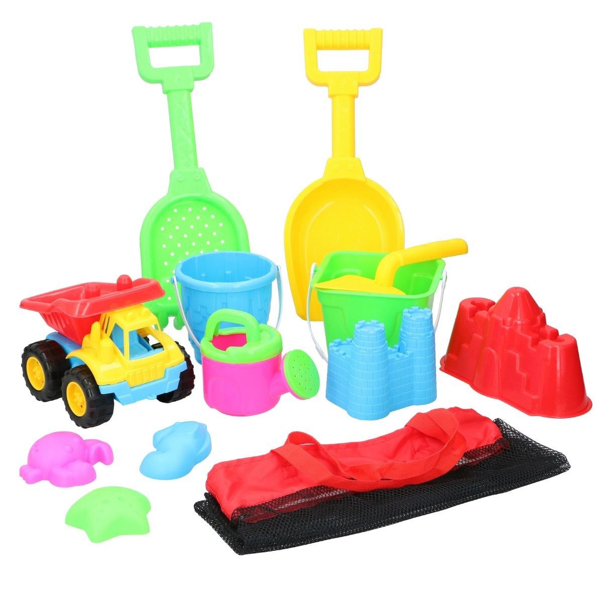 Eddy Toys Sandform-Set Eddy Toys Strandspielzeug Kinder 13-teilig mit Tasche