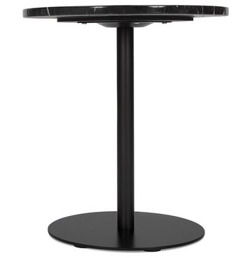 KADIMA DESIGN Bartisch ANKAMMA niedriger Tisch Glas Schwarz (black) 45 x