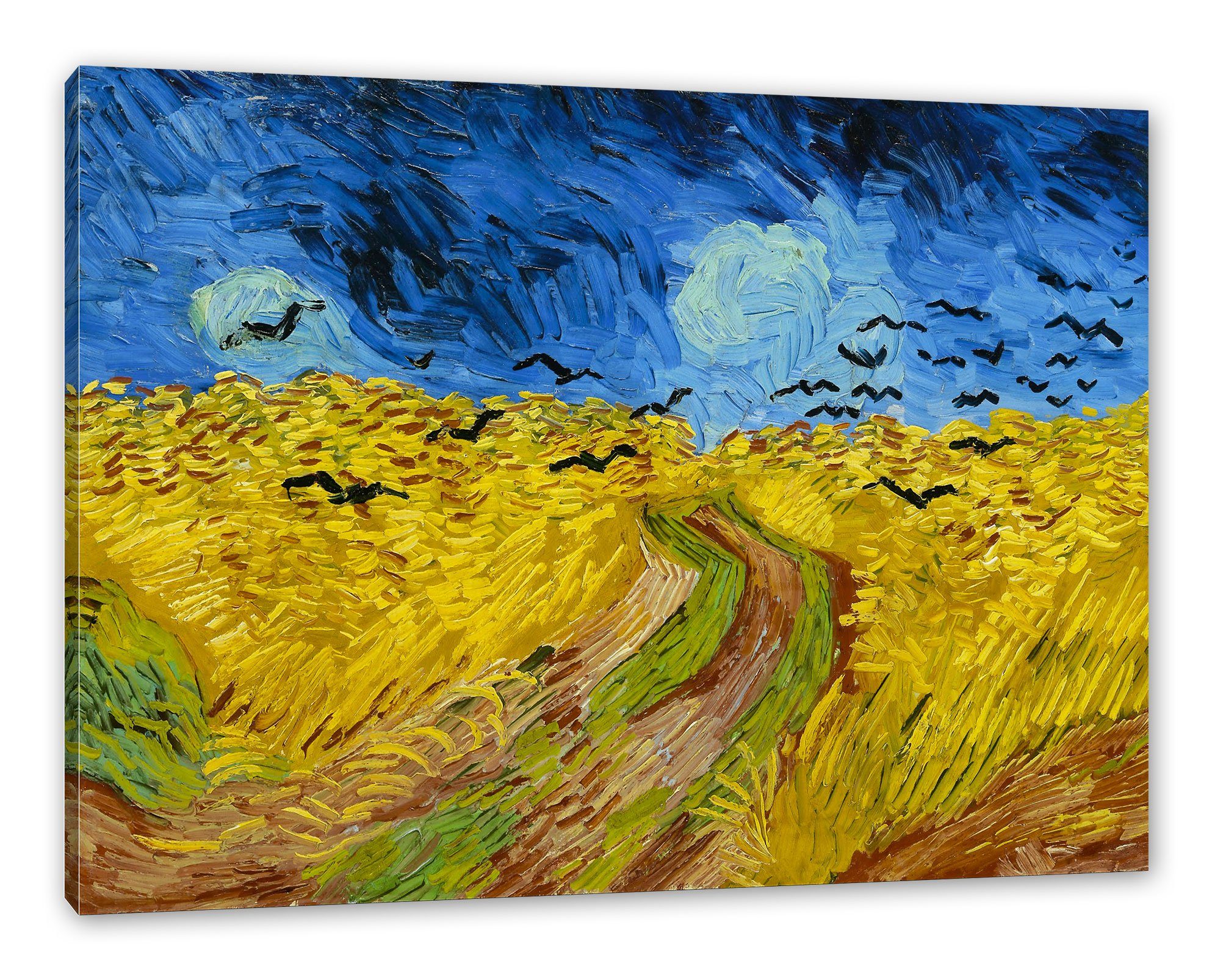 Pixxprint Leinwandbild Vincent Van Gogh - Weizenfeld mit Krähen, Vincent Va günstig online kaufen