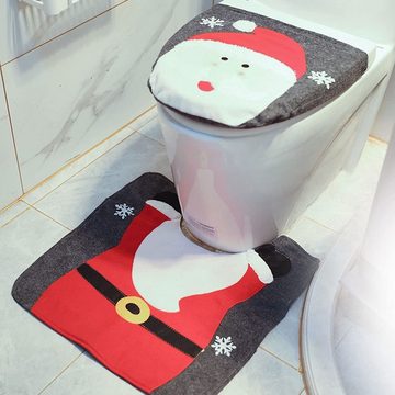 WC-Deckelbezug Weihnachten Toilettensitzbezug Weihnachten Toilettensitz Abdeckung Juoungle